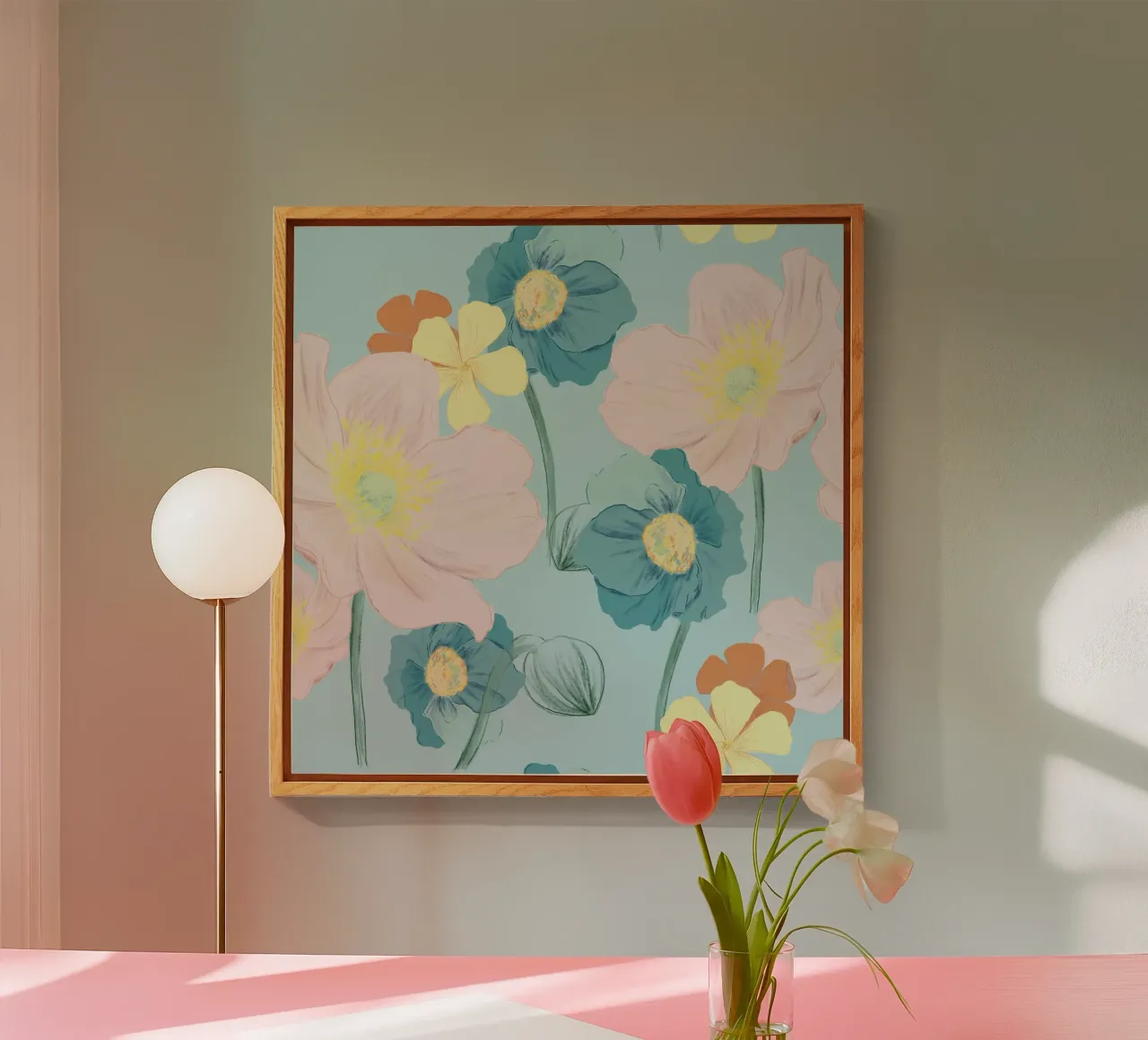 Pastel Wildflower Print for Summer & Spring Vibes plexiglass da janine.aigner.work