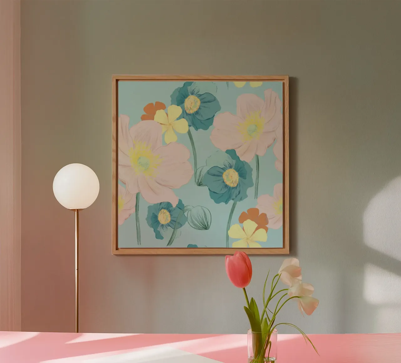 Pastel Wildflower Print for Summer & Spring Vibes alluminio dibond da janine.aigner.work