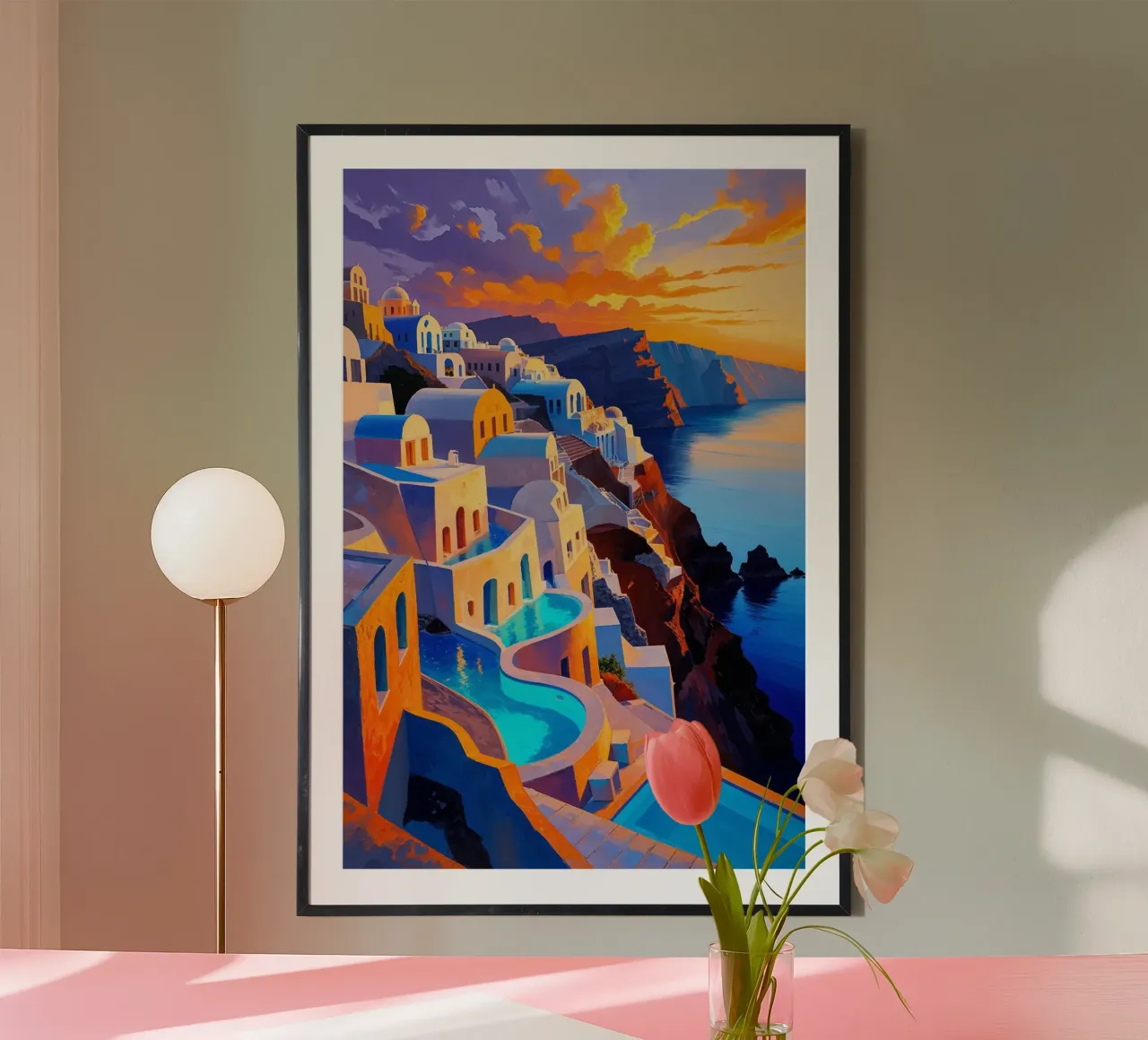 Santorini's Golden Glow carta hahnemühle da AlbertKlee