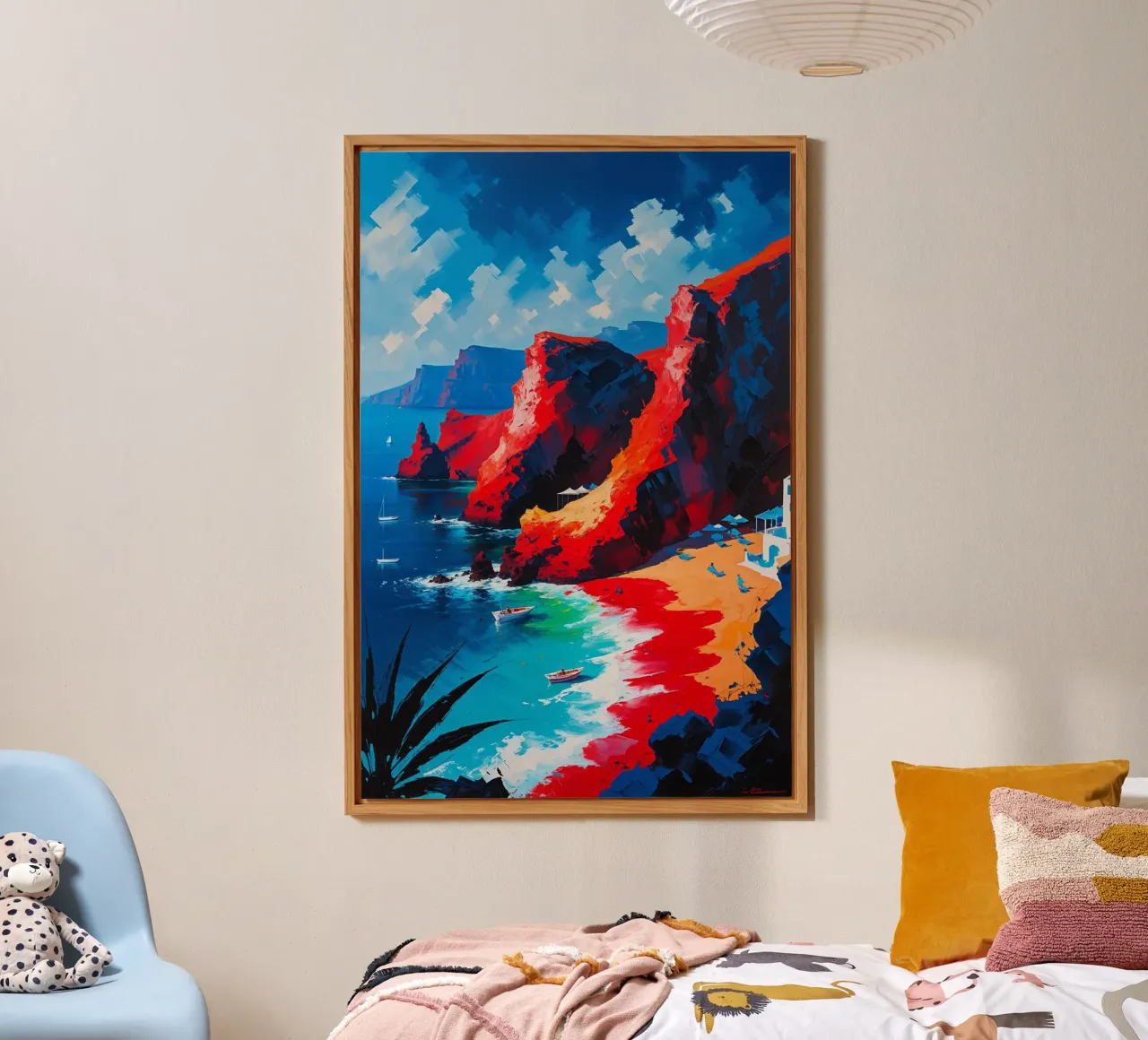 Red Cliffs and Azure Waters alluminio dibond da AlbertKlee