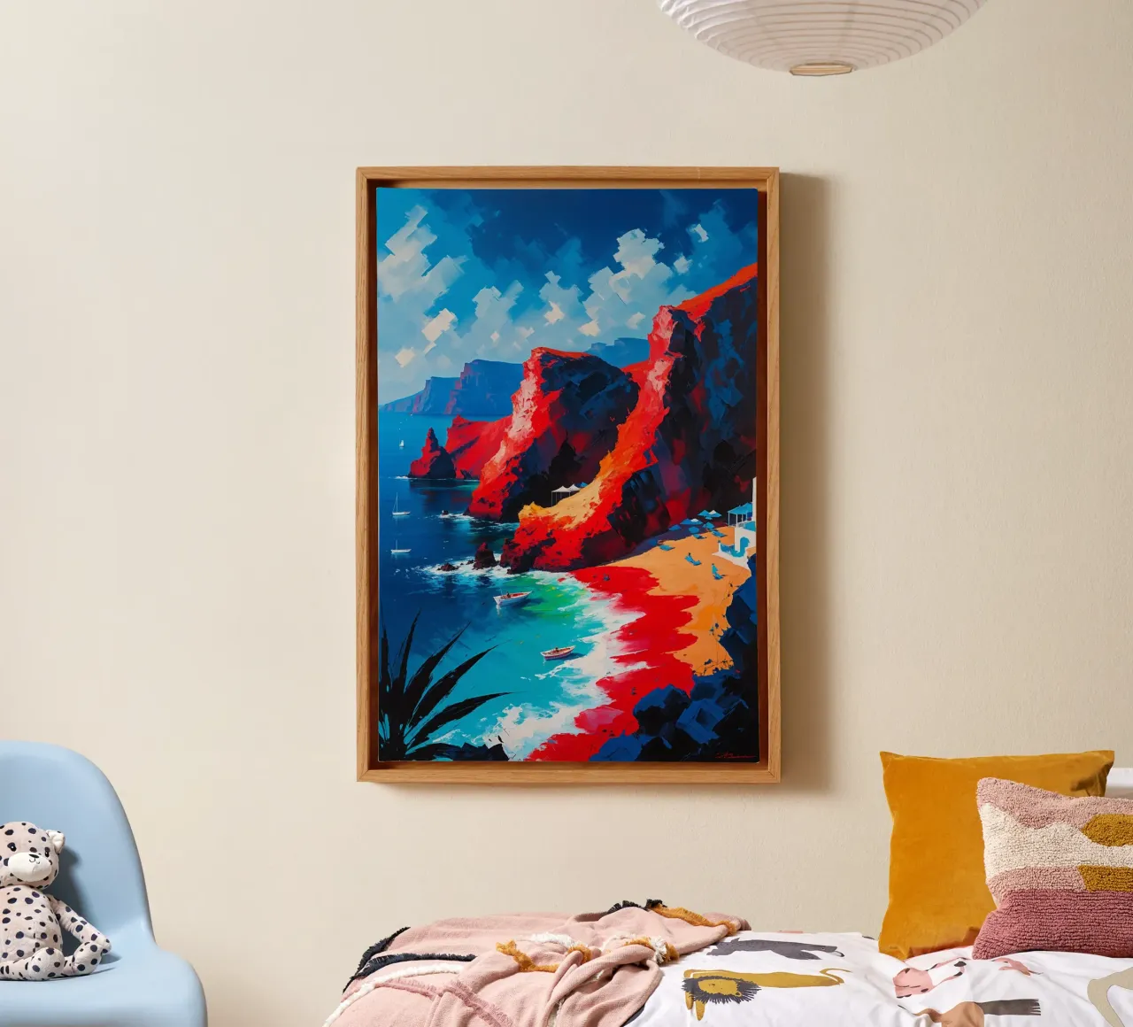 Red Cliffs and Azure Waters tela da AlbertKlee