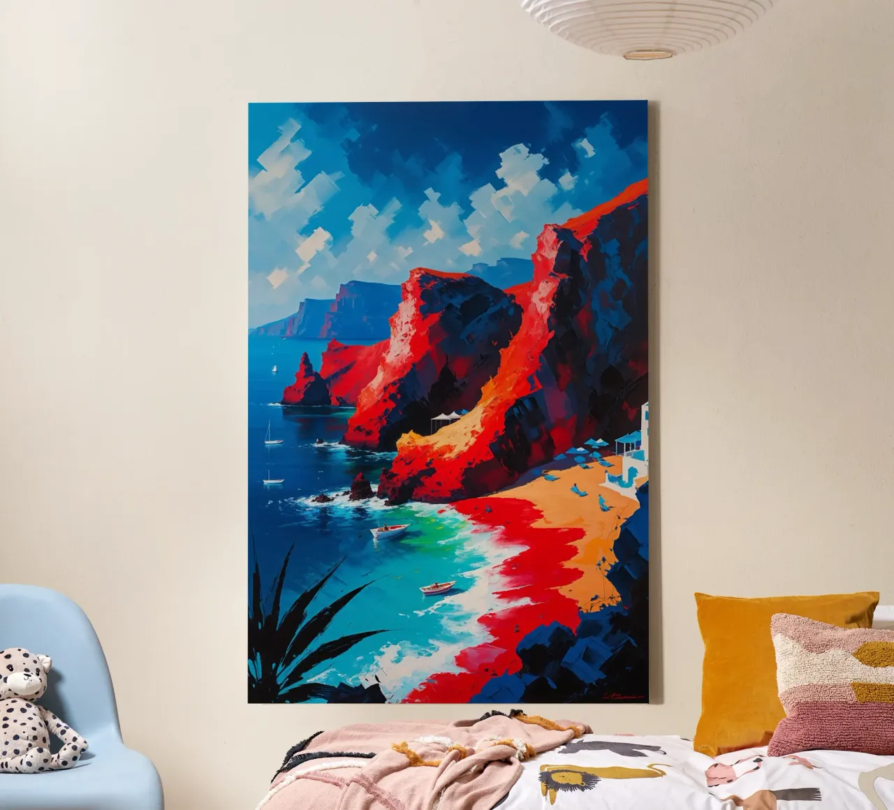 Red Cliffs and Azure Waters tela da AlbertKlee