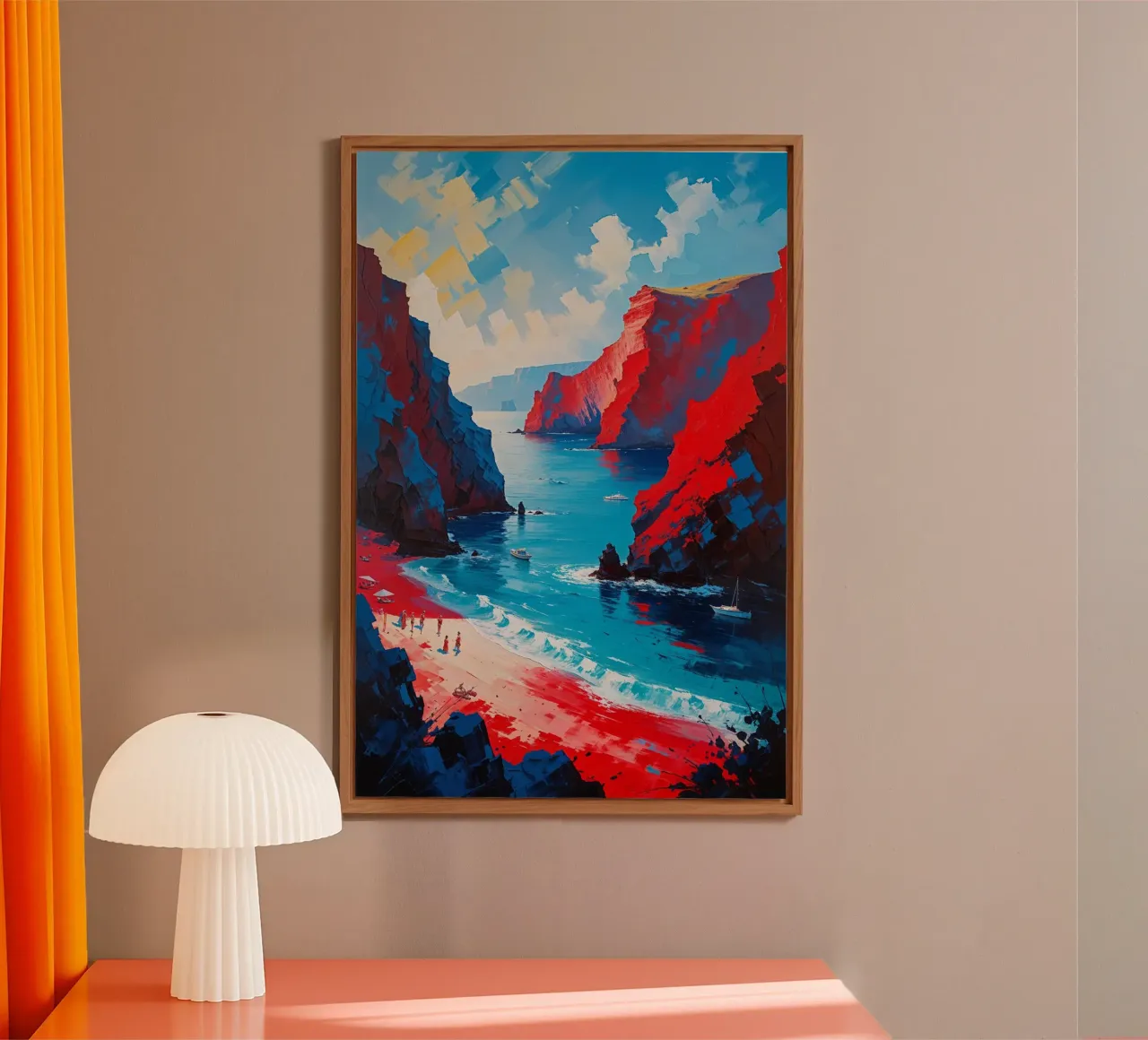 Santorini's Red Paradise alluminio dibond da AlbertKlee