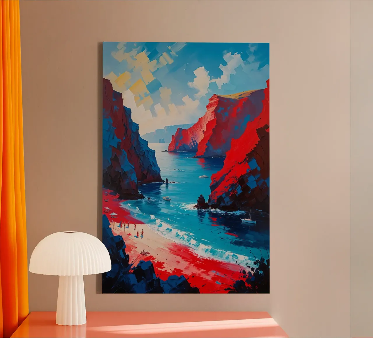 Santorini's Red Paradise tela da AlbertKlee