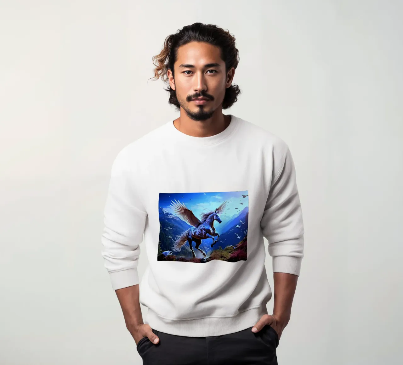 CHEVAL AILE 1. Bleu sweatshirt by Thierry vobmann photography