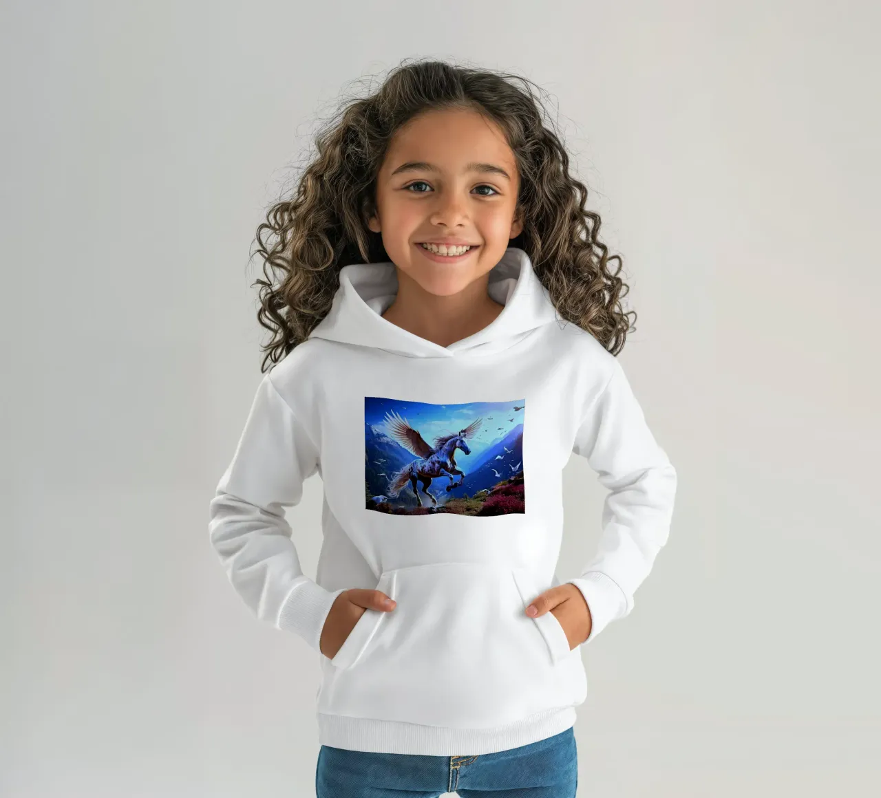 CHEVAL AILE 1. Bleu felpa bambino con cappuccio da Thierry vobmann photography