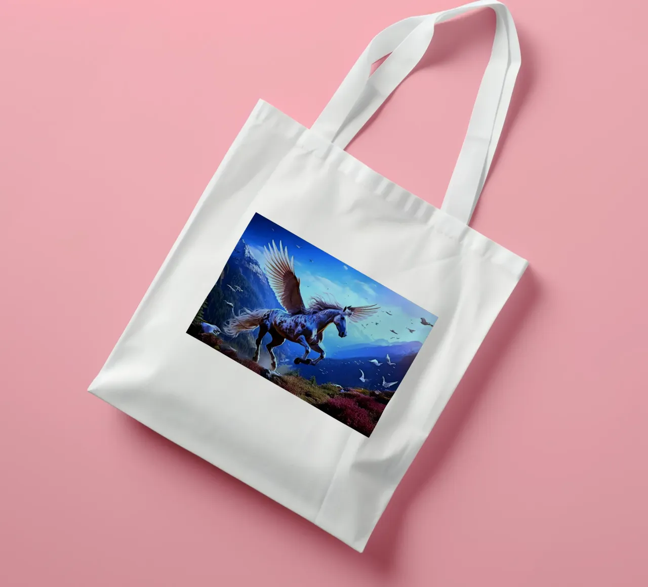 CHEVAL AILE 1. Bleu borsa in juta da Thierry vobmann photography