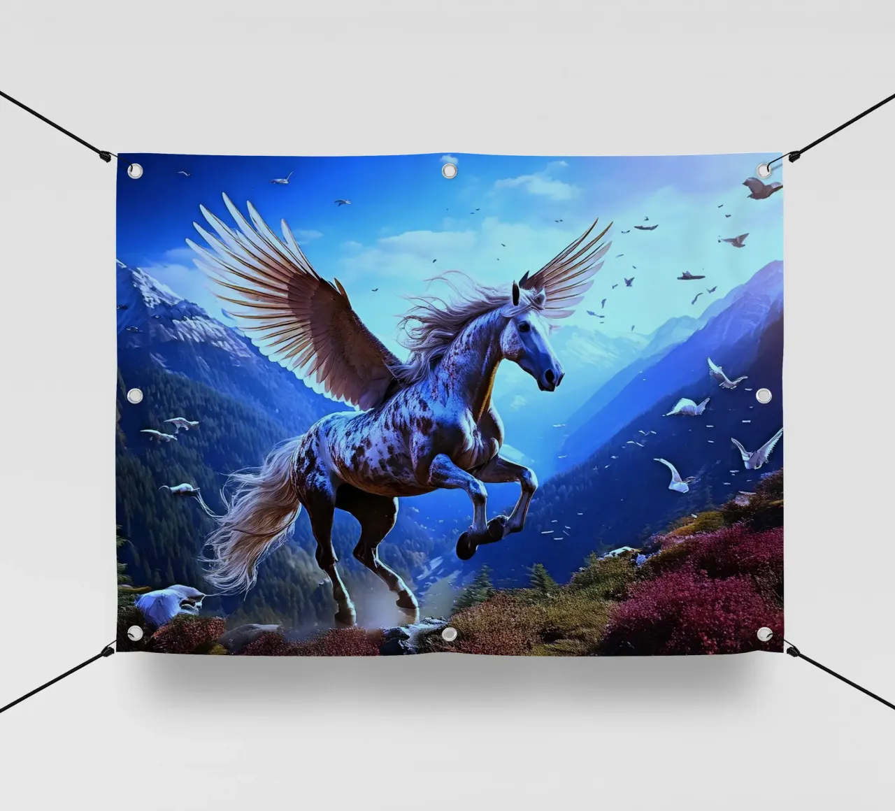 CHEVAL AILE 1. Bleu telo in pvc da Thierry vobmann photography