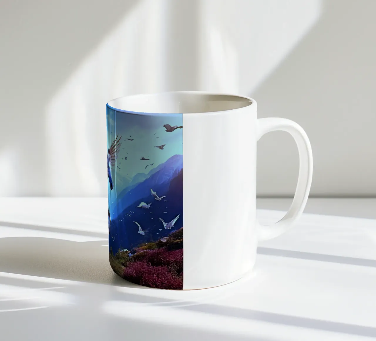 CHEVAL AILE 1. Bleu tazza in ceramica da Thierry vobmann photography