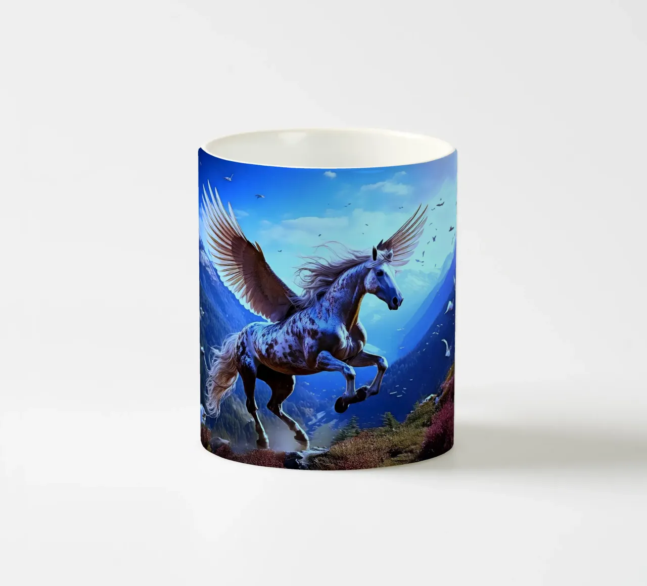 CHEVAL AILE 1. Bleu tazza in ceramica da Thierry vobmann photography