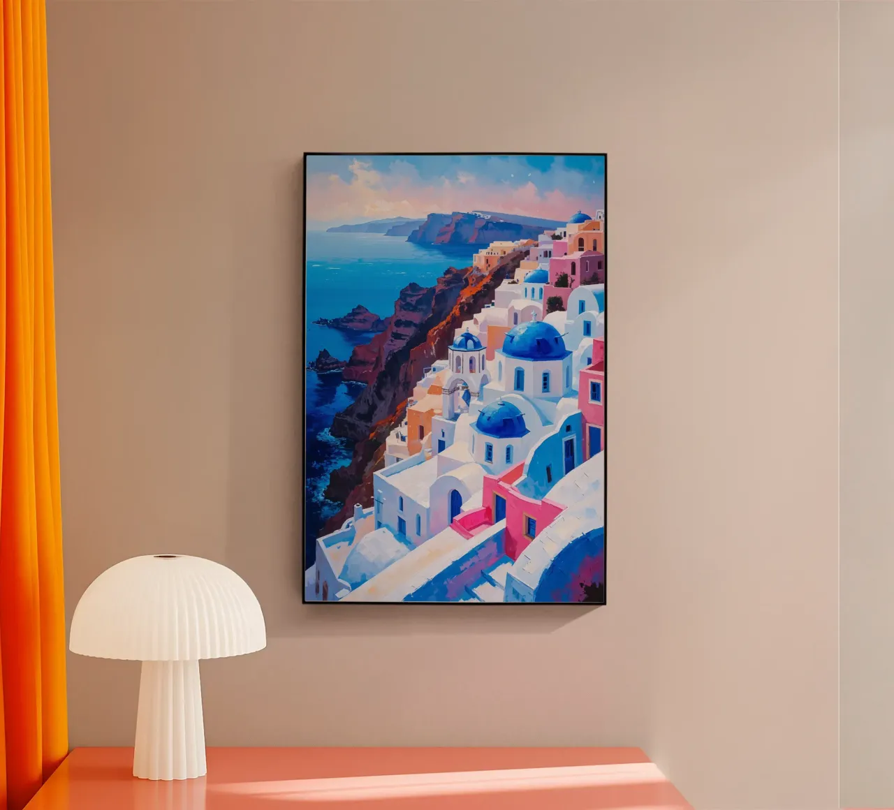 Oia's Cascading Domes and Endless Horizon plexiglass da AlbertKlee