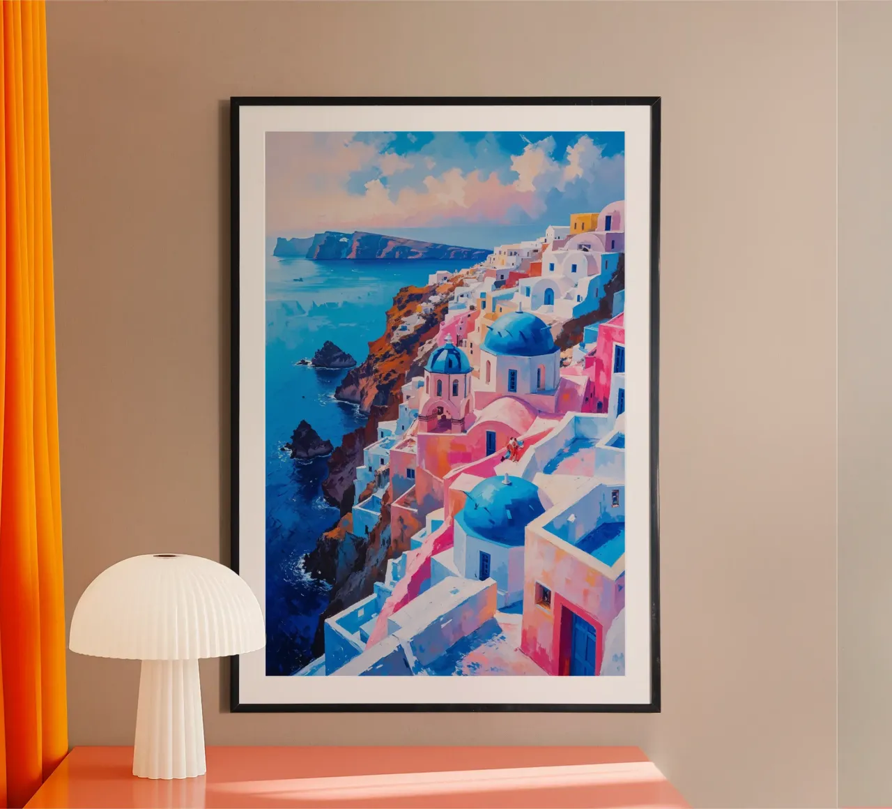 The Cascading Domes of Oia, Santorini carta hahnemühle da AlbertKlee