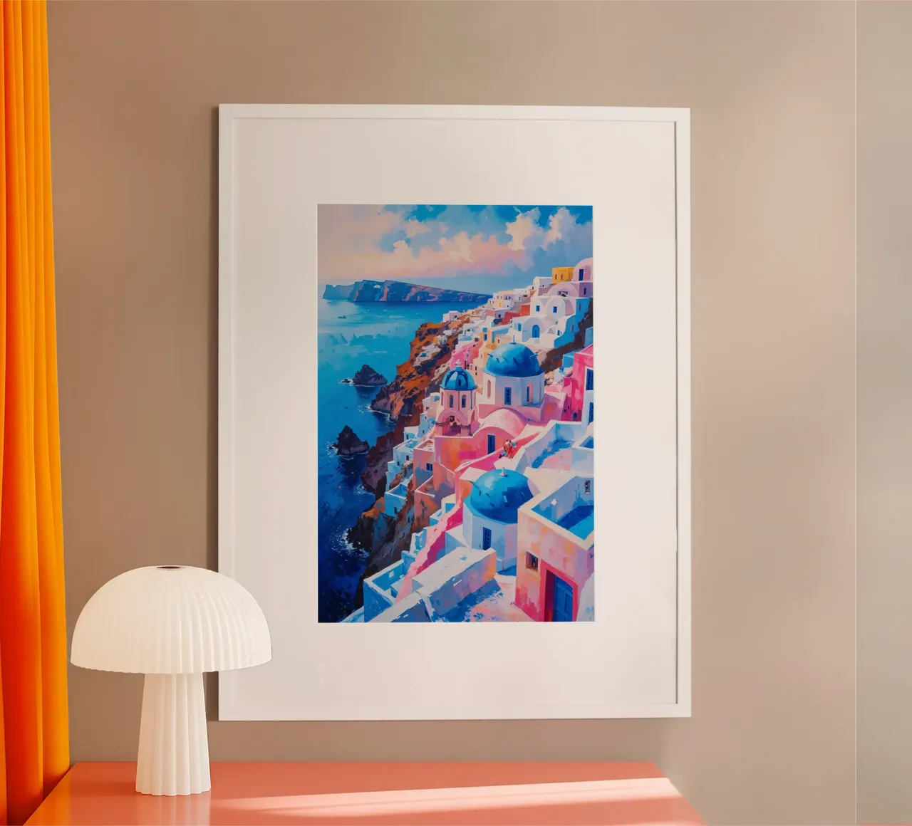 The Cascading Domes of Oia, Santorini carta hahnemühle da AlbertKlee