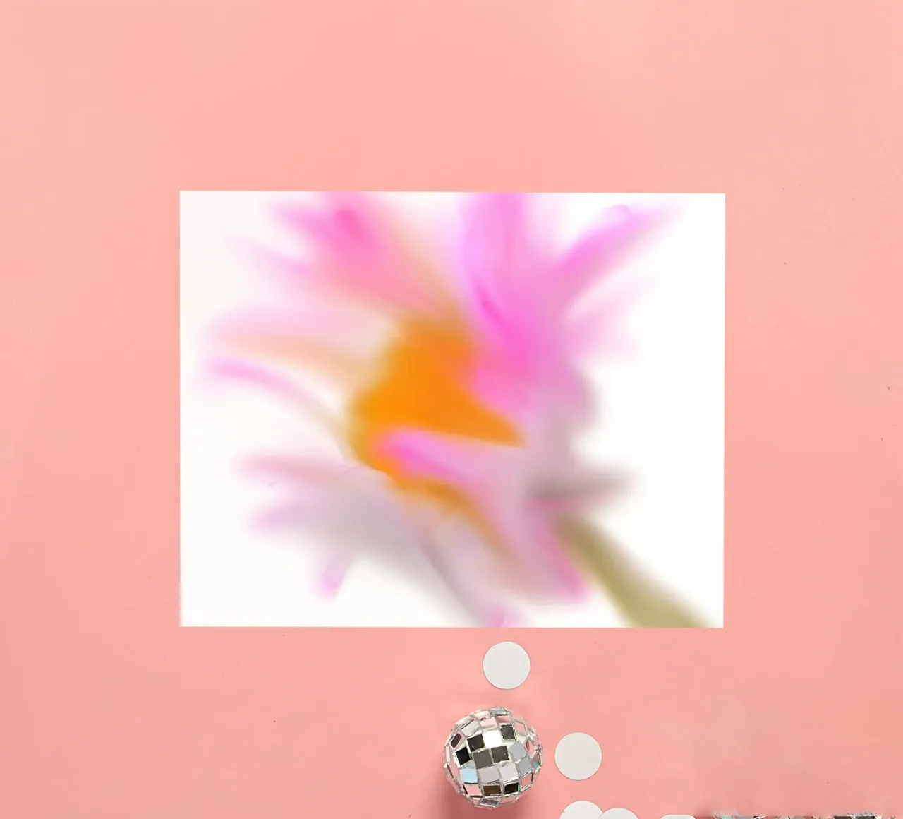 Fiore rosa, dipinto in modo simile all'acquerello adesivo da Something for you