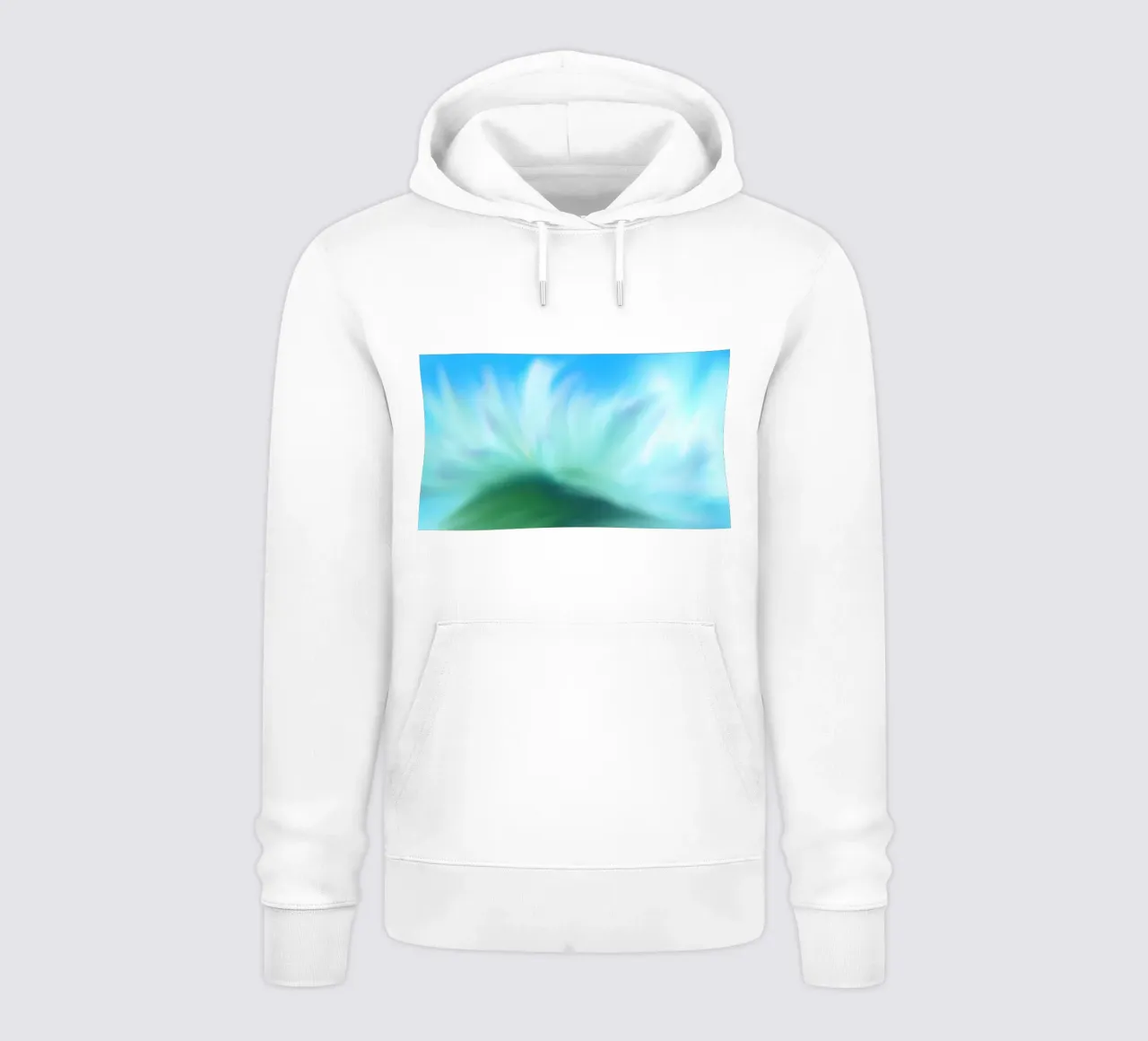 Piccolo fiore bianco su sfondo blu, come un acquerello felpa con cappuccio da Something for you
