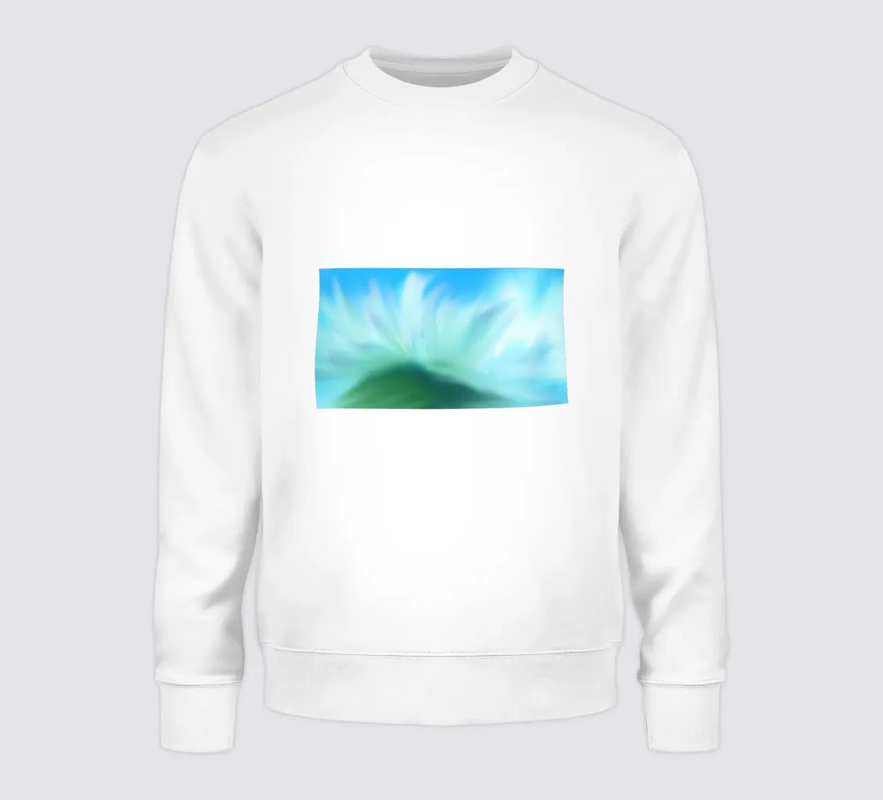 Piccolo fiore bianco su sfondo blu, come un acquerello felpa da Something for you