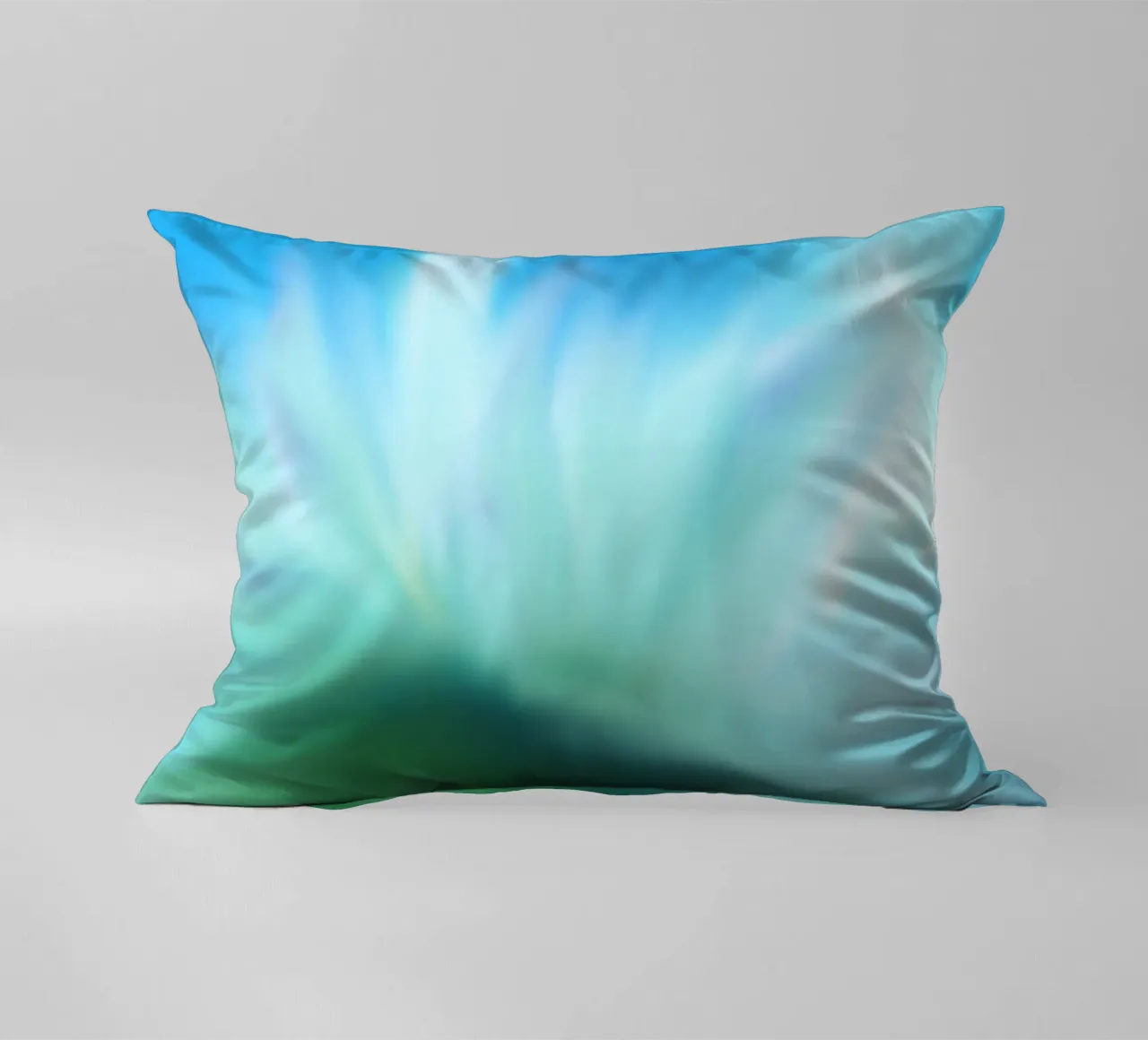 Piccolo fiore bianco su sfondo blu, come un acquerello cuscino da Something for you