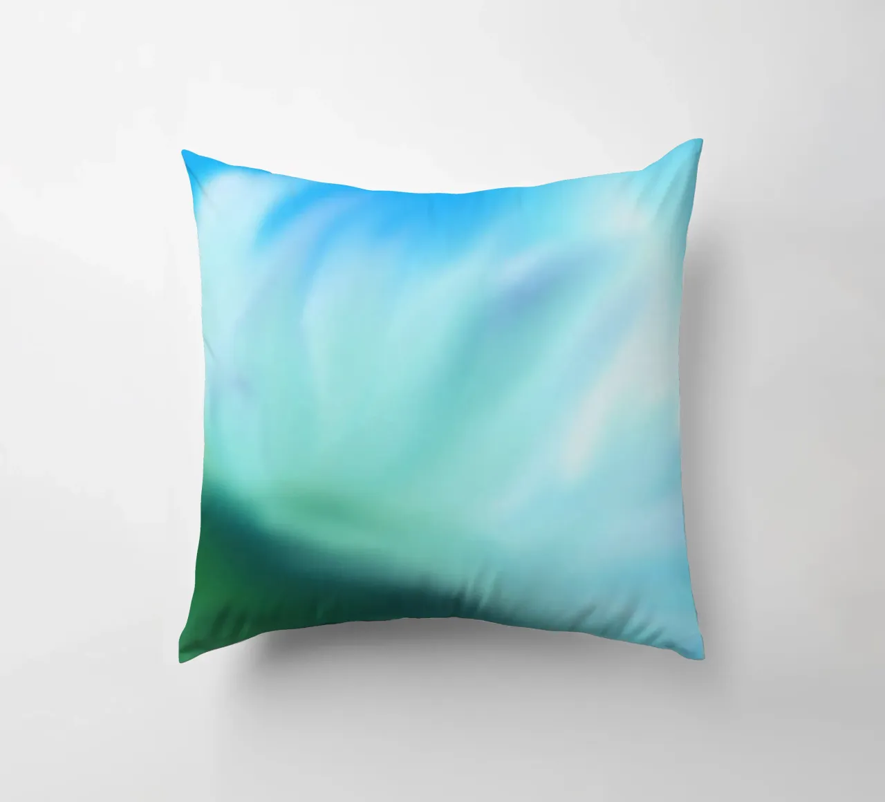 Piccolo fiore bianco su sfondo blu, come un acquerello cuscino da Something for you