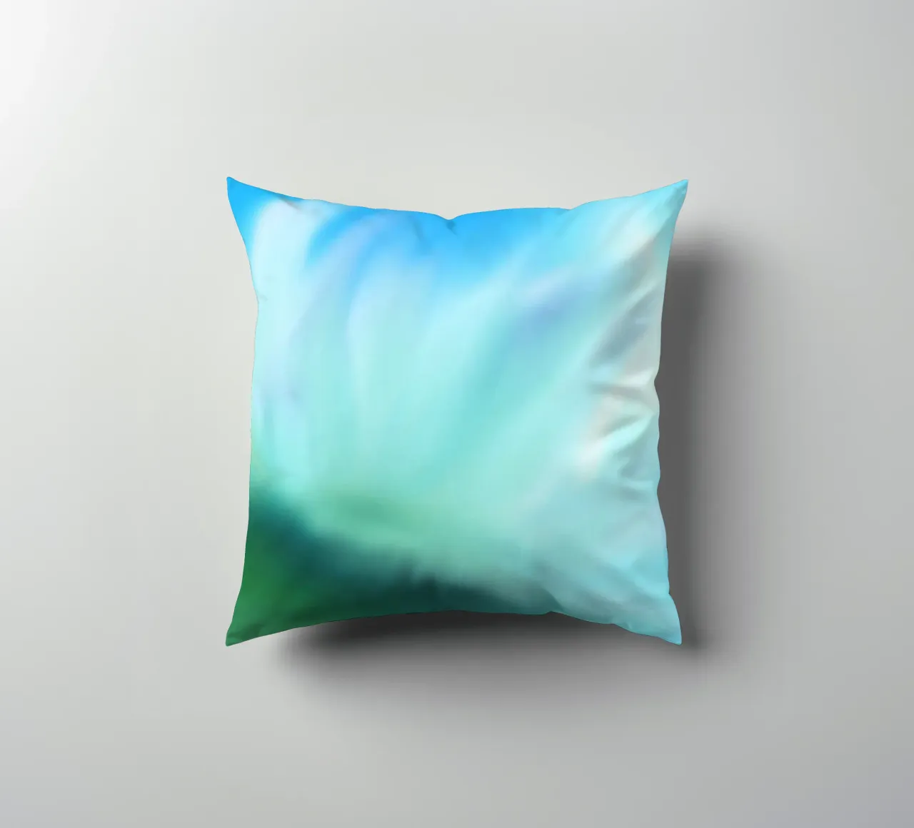 Piccolo fiore bianco su sfondo blu, come un acquerello cuscino da Something for you