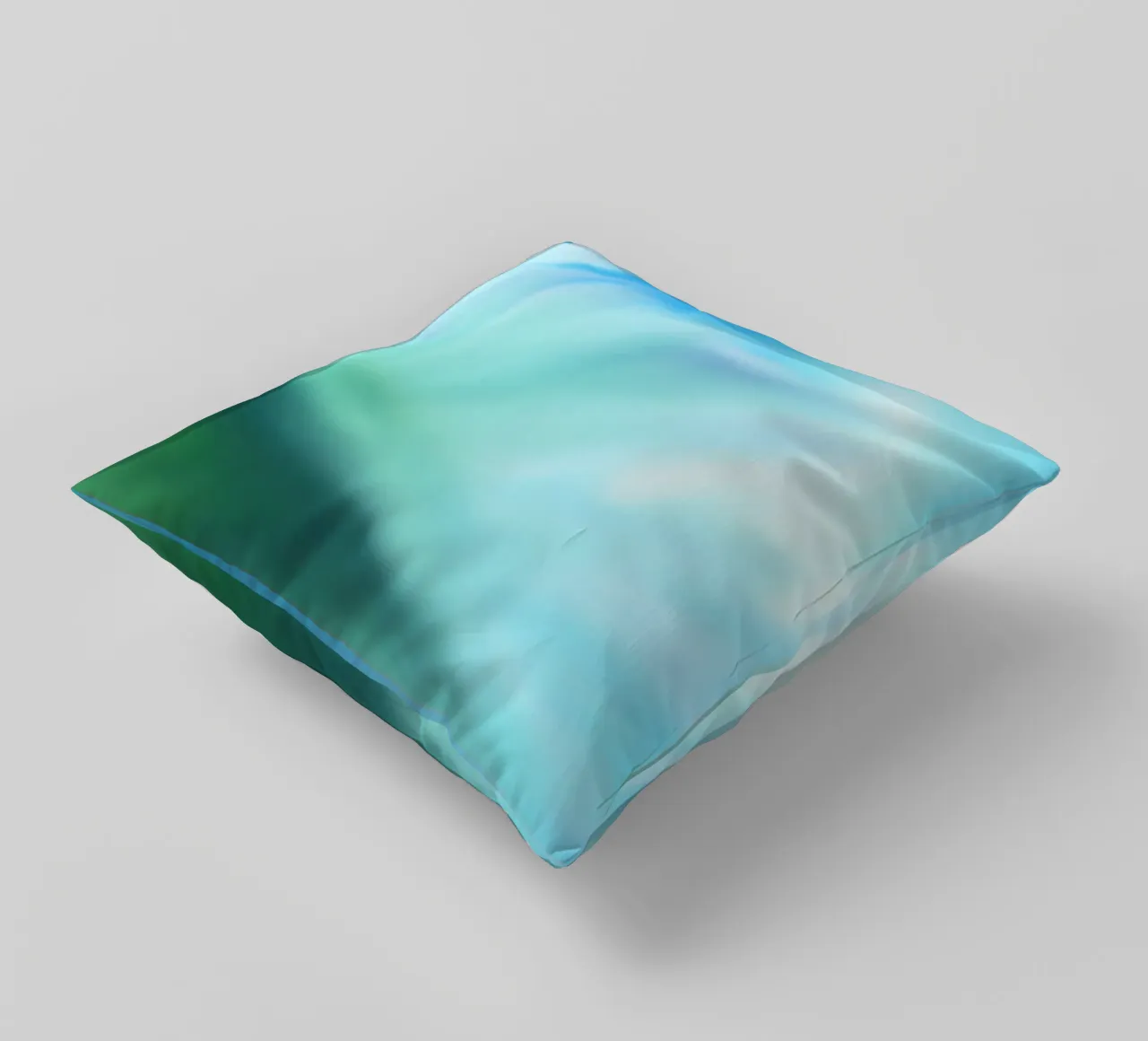 Piccolo fiore bianco su sfondo blu, come un acquerello cuscino da Something for you