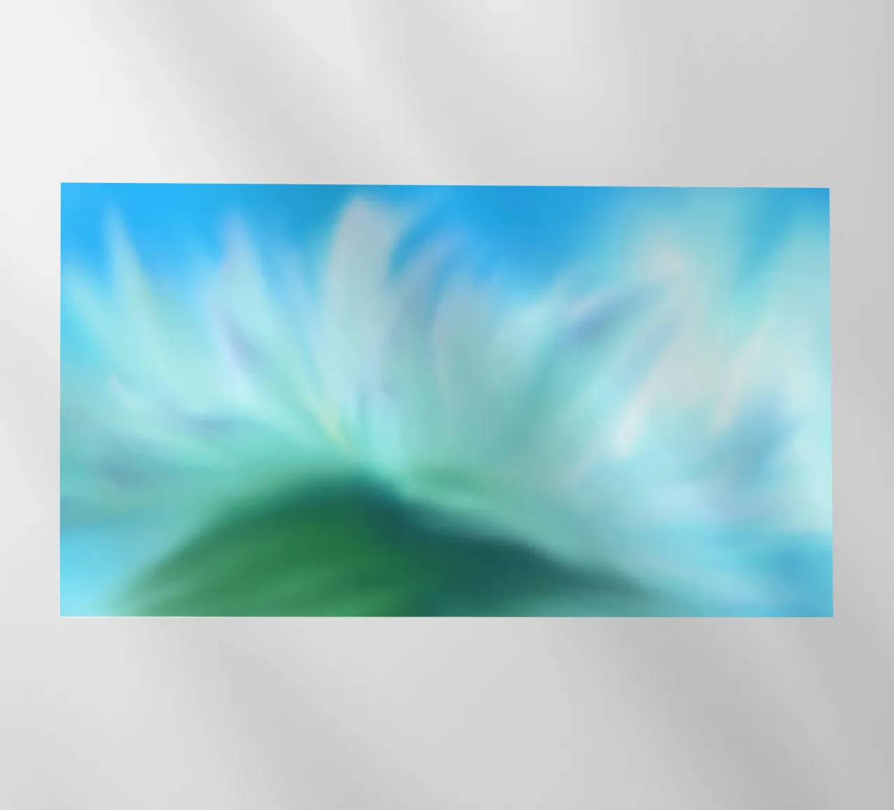 Piccolo fiore bianco su sfondo blu, come un acquerello pellicola backlit da Something for you
