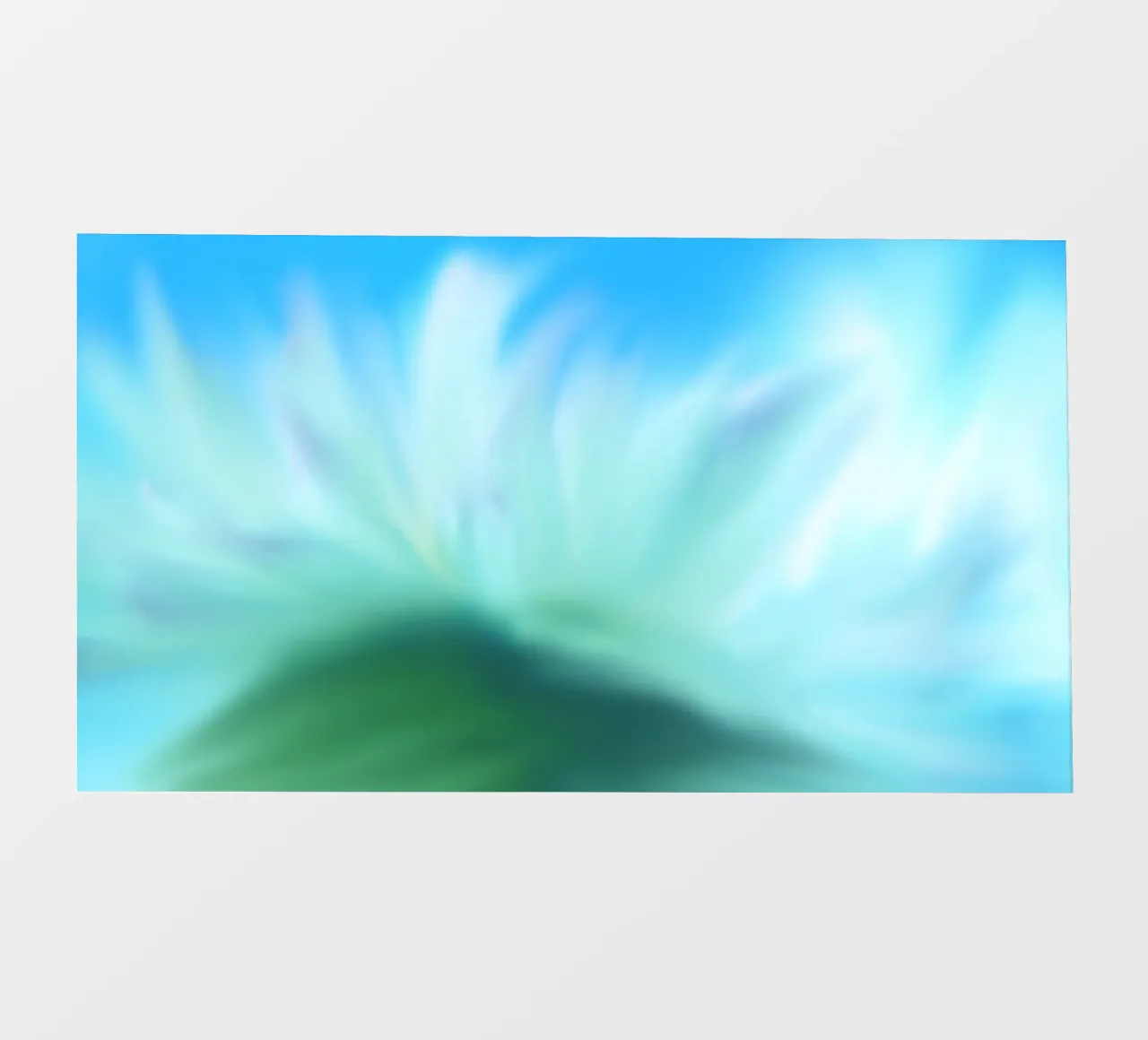 Piccolo fiore bianco su sfondo blu, come un acquerello pellicola backlit da Something for you