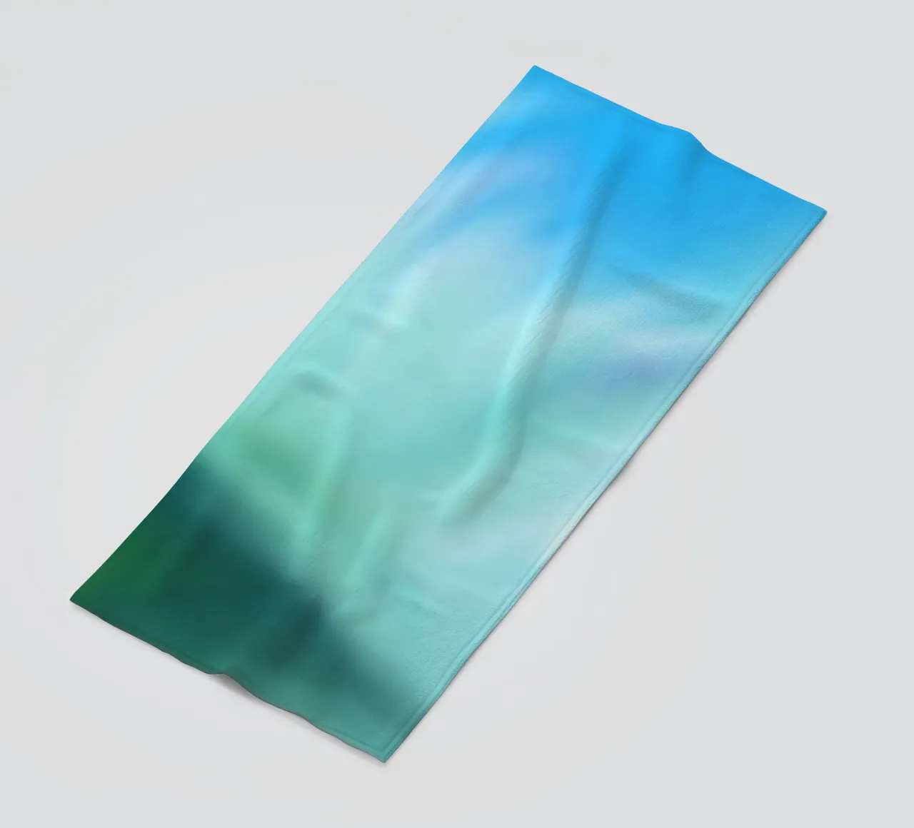 Piccolo fiore bianco su sfondo blu, come un acquerello telo mare da Something for you