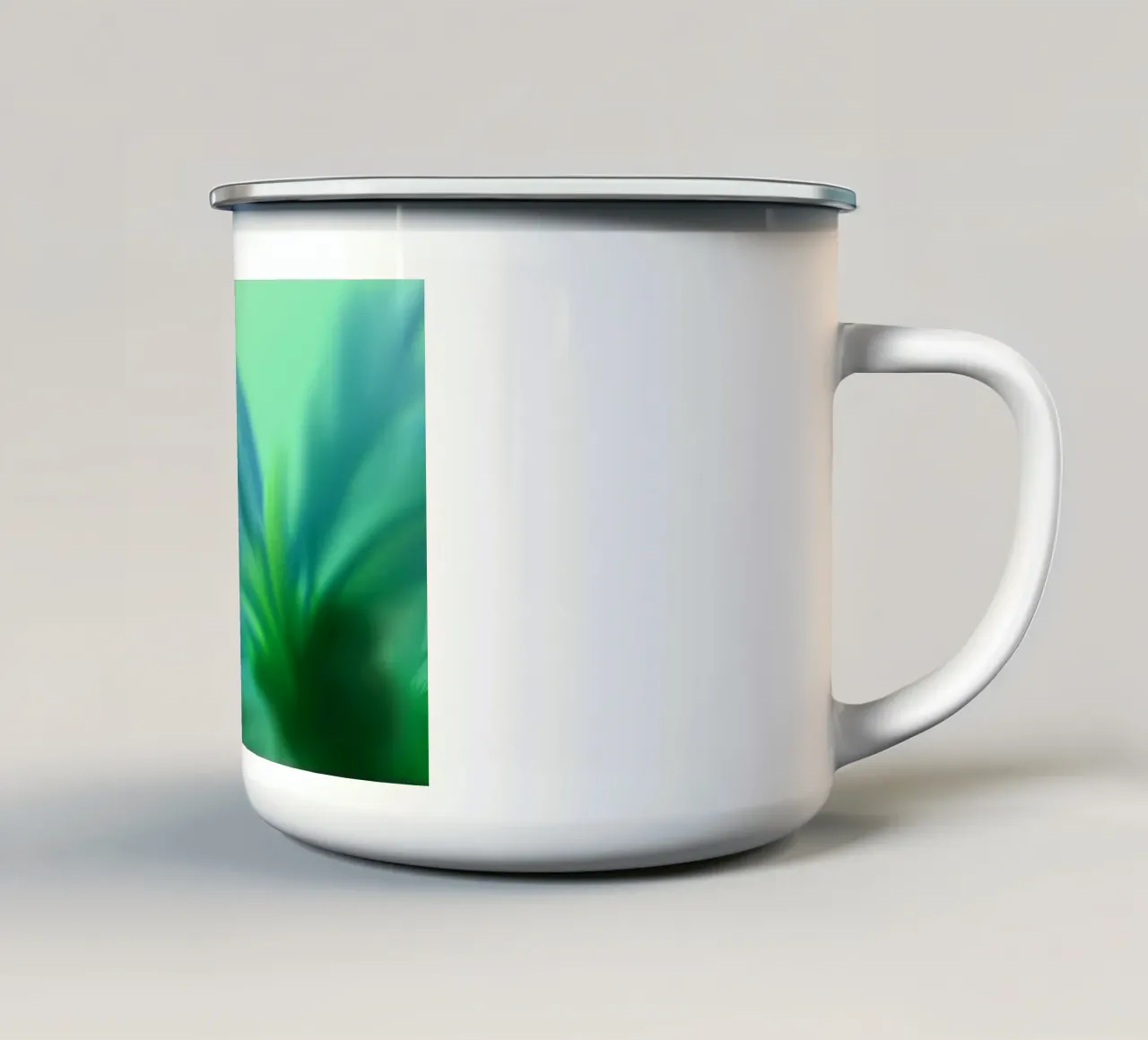 Fiore blu, simile all'acquerello tazza in smalto da Something for you