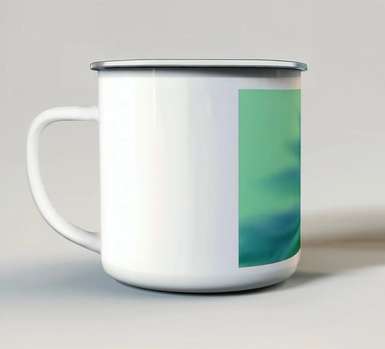 Fiore blu, simile all'acquerello tazza in smalto da Something for you