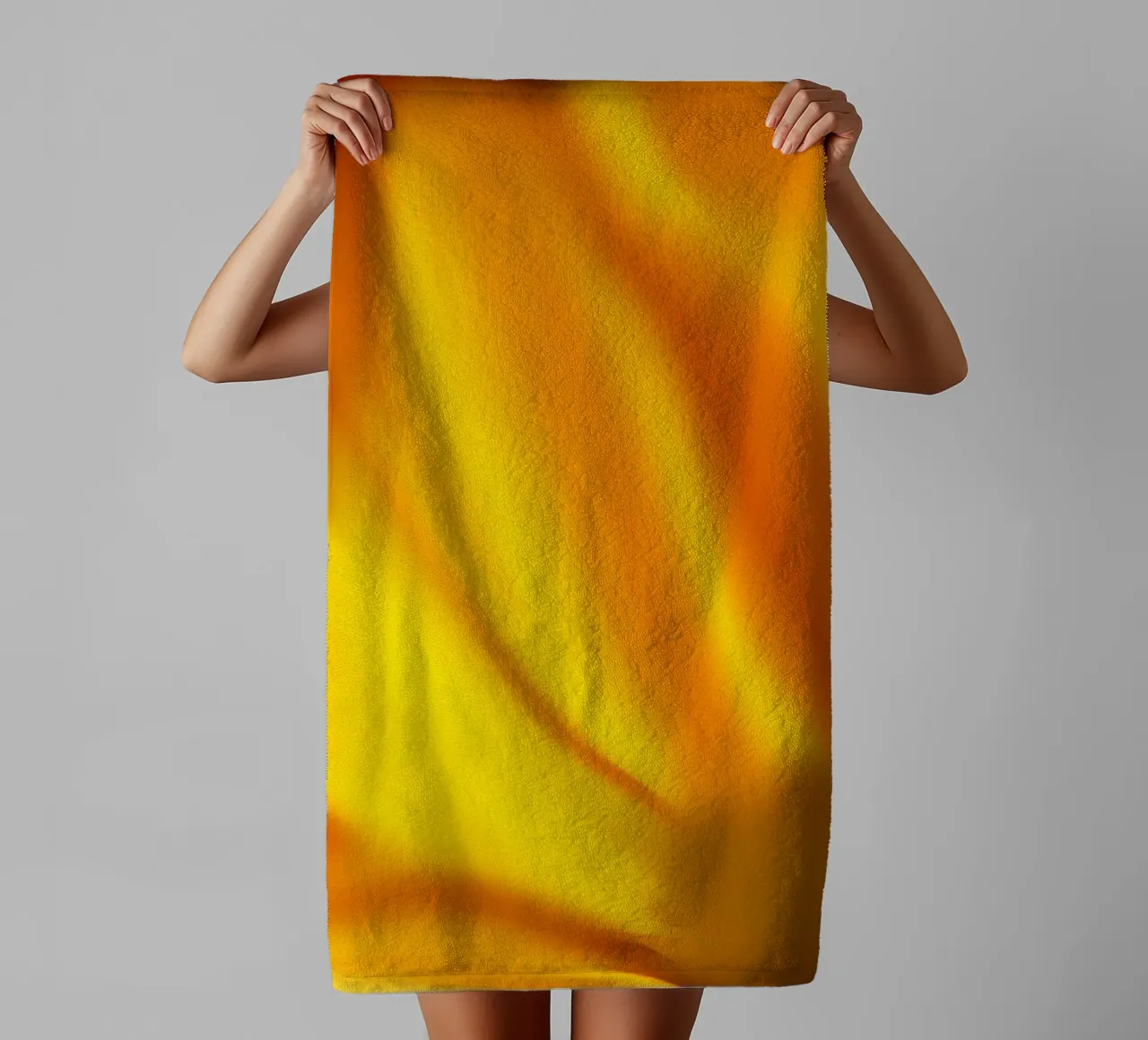 Fiore giallo, simile all'acquerello asciugamano da bagno da Something for you