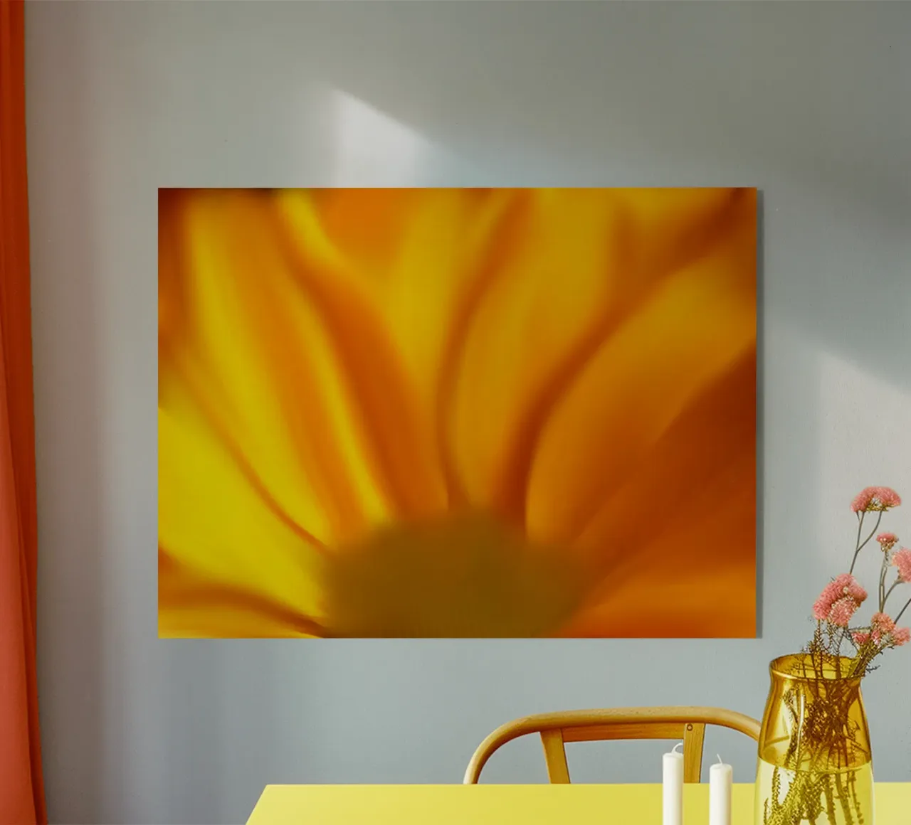 Fiore giallo, simile all'acquerello plexiglass da Something for you