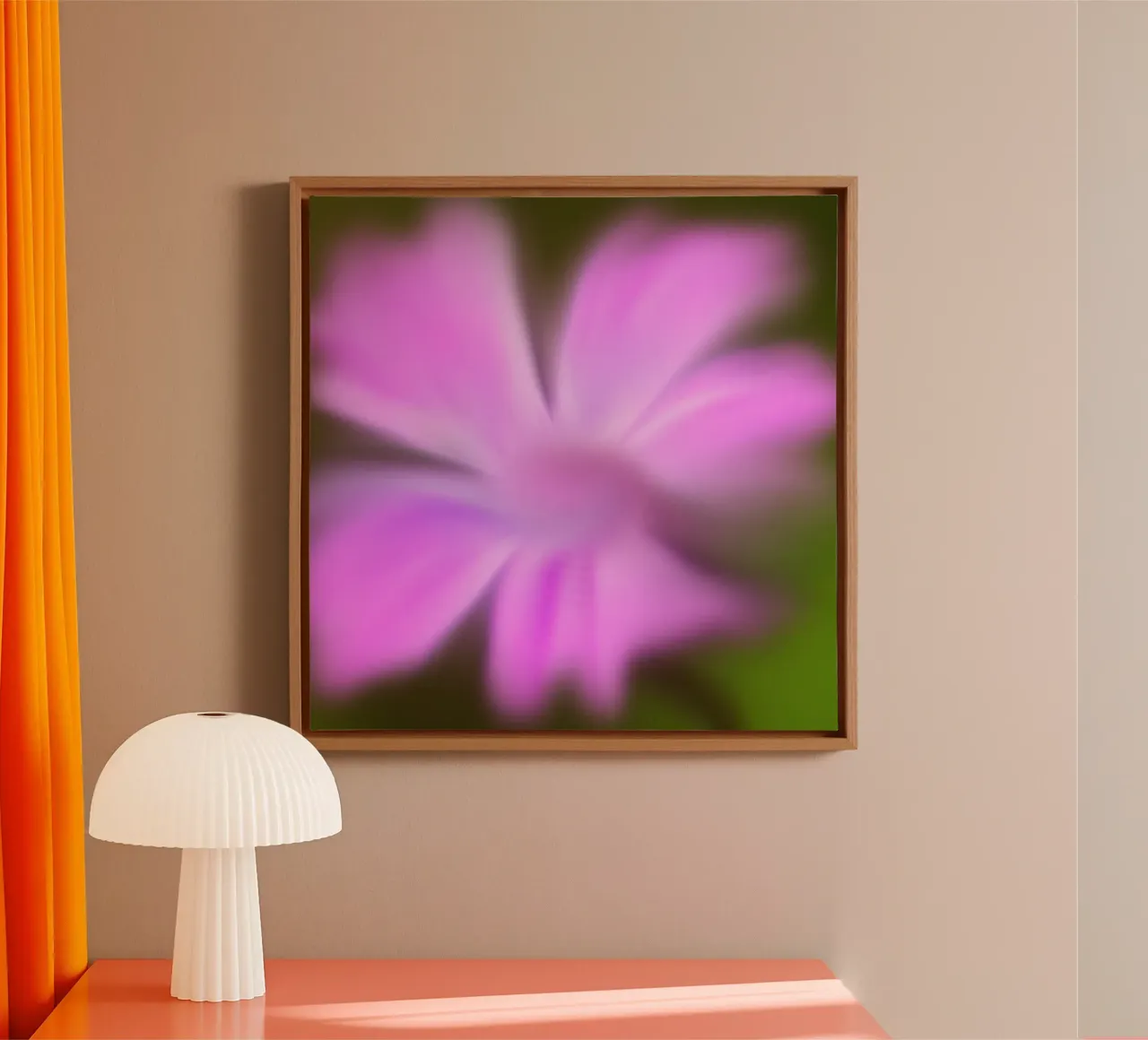Fiore viola, simile all'acquerello tela con Cornice a cassetta da Something for you