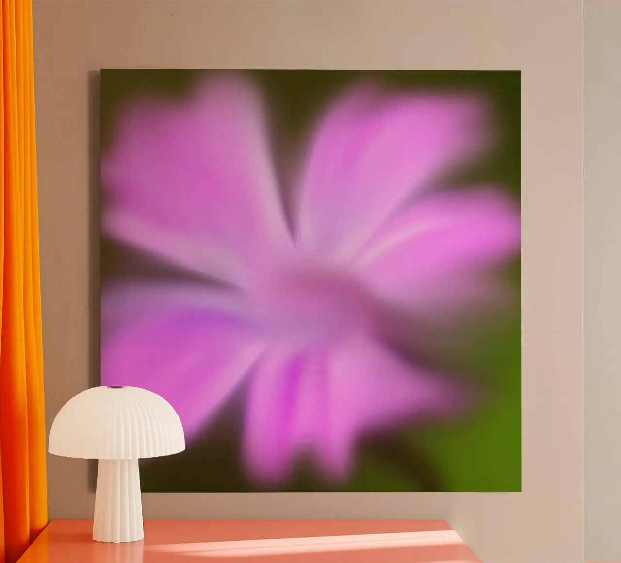 Fiore viola, simile all'acquerello tela con Cornice a cassetta da Something for you