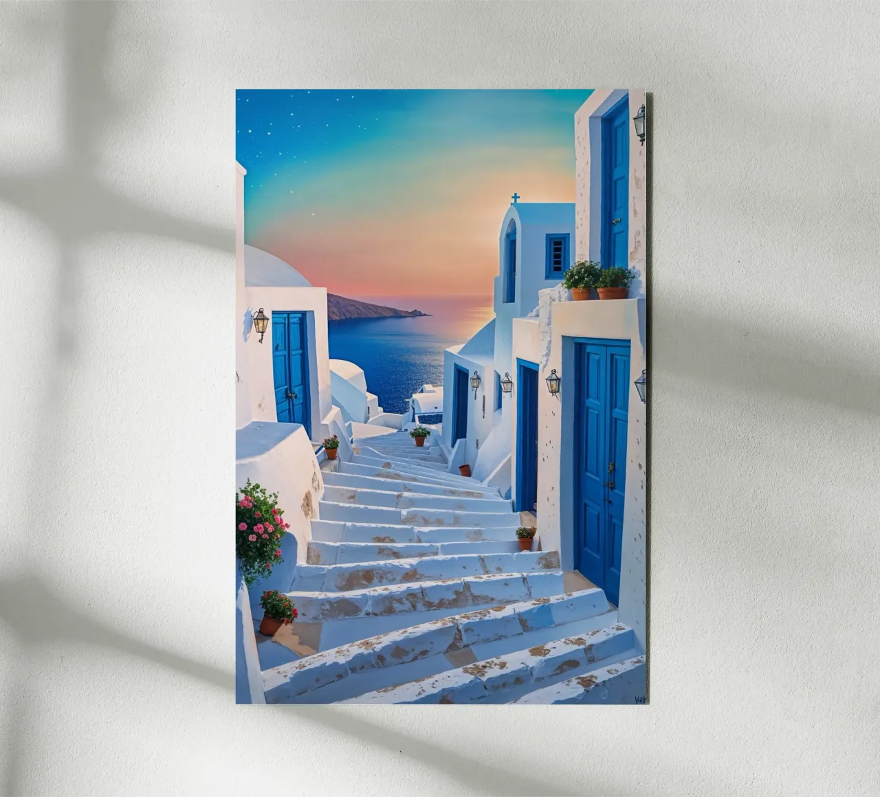 Sunlit Pathways of Santorini’s Charm pannello forex da AlbertKlee