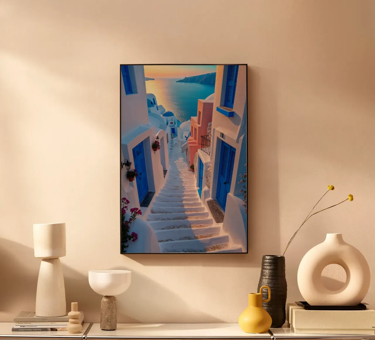 Santorini’s Timeless Steps at Sunset plexiglass da AlbertKlee