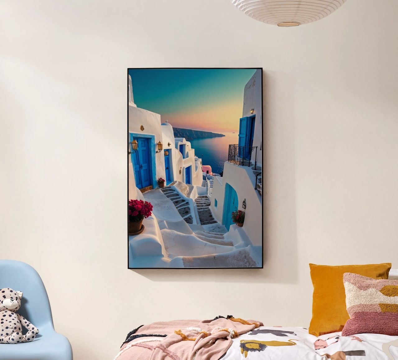 Santorini Steps: A Journey to Serenity plexiglass da AlbertKlee