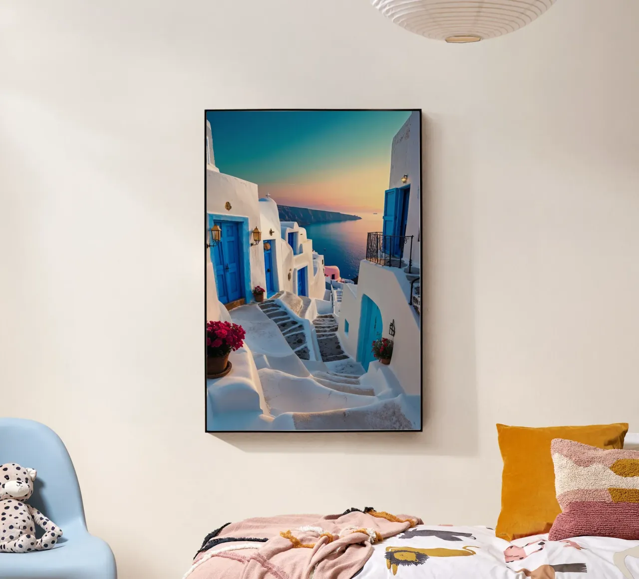 Santorini Steps: A Journey to Serenity plexiglas de AlbertKlee