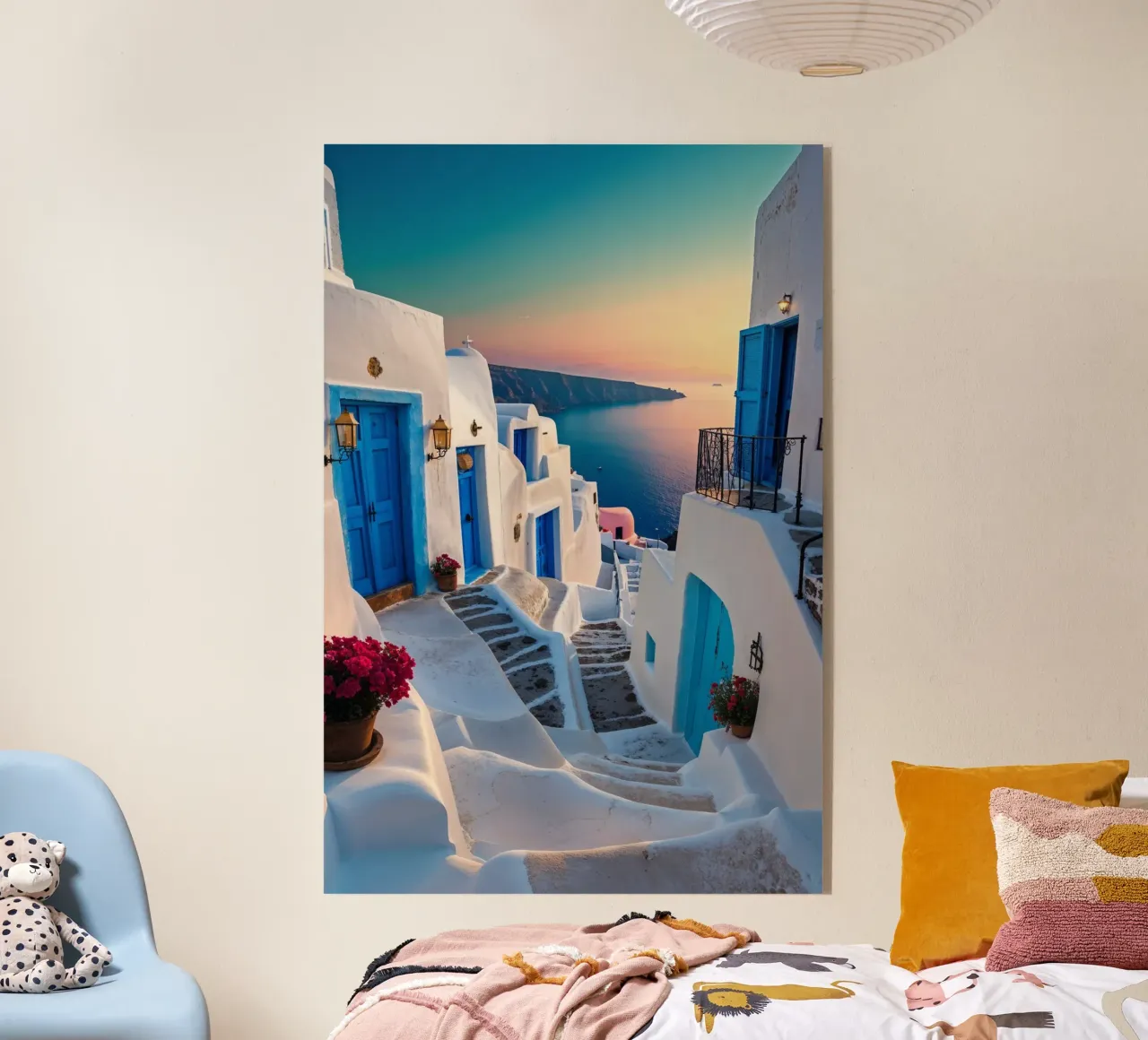 Santorini Steps: A Journey to Serenity plexiglas de AlbertKlee