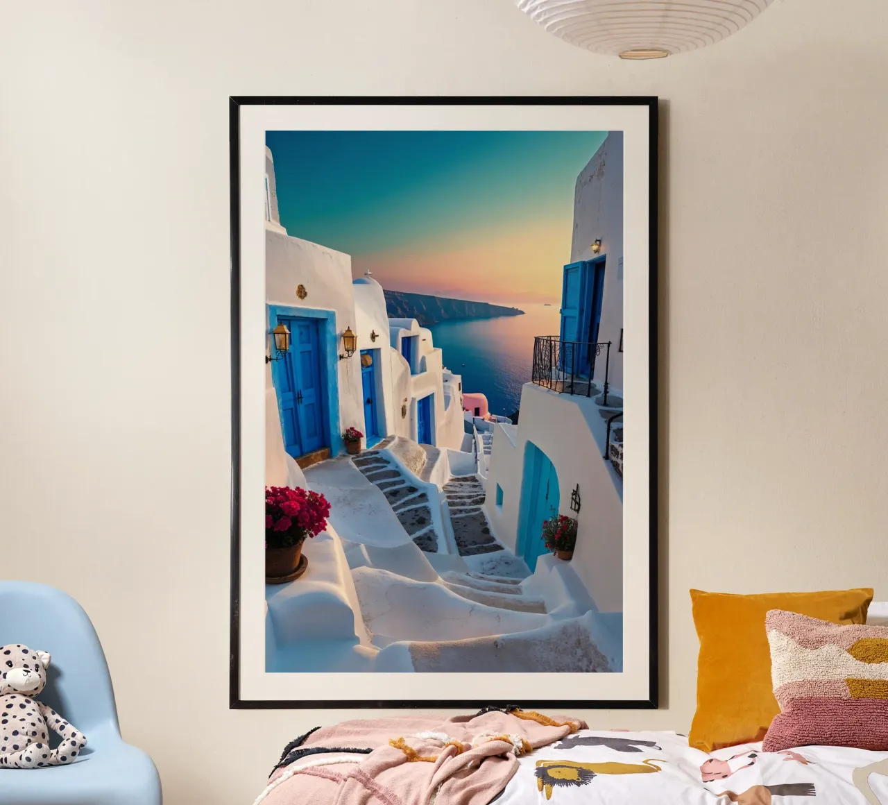 Santorini Steps: A Journey to Serenity carta hahnemühle da AlbertKlee