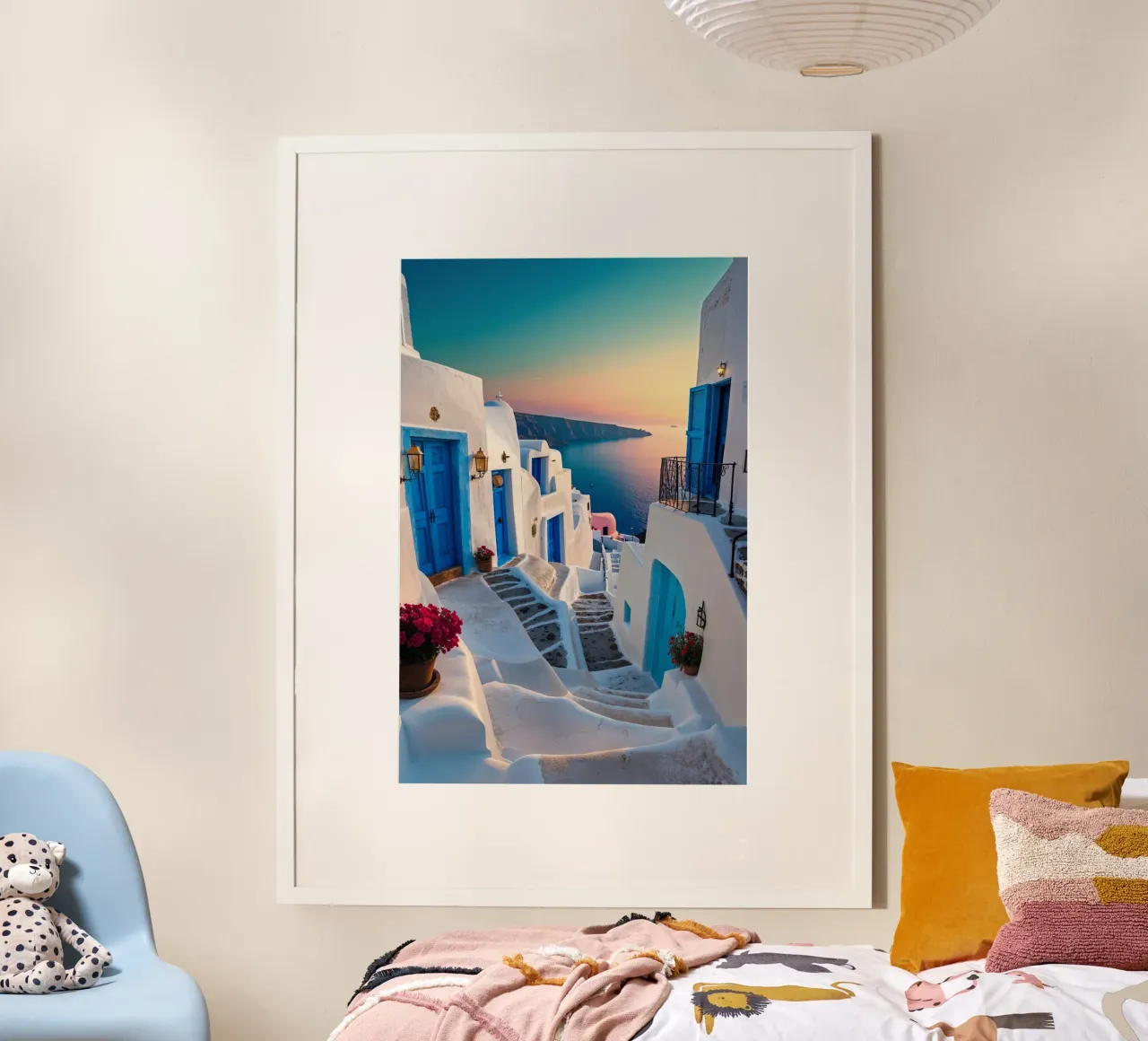 Santorini Steps: A Journey to Serenity Hahnemühle von AlbertKlee