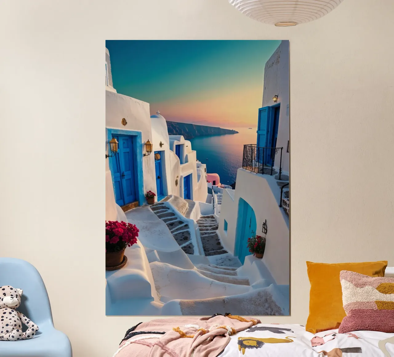 Santorini Steps: A Journey to Serenity carta hahnemühle da AlbertKlee