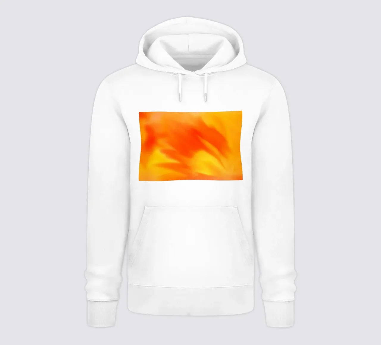 Fiore arancione sfocato simile all'acquerello felpa con cappuccio da Something for you