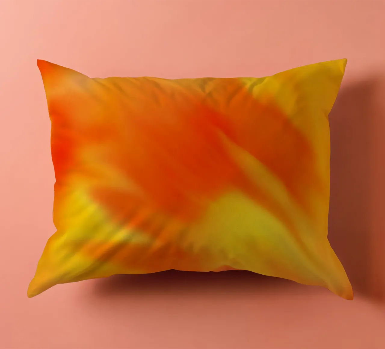 Fiore arancione sfocato simile all'acquerello cuscino da Something for you