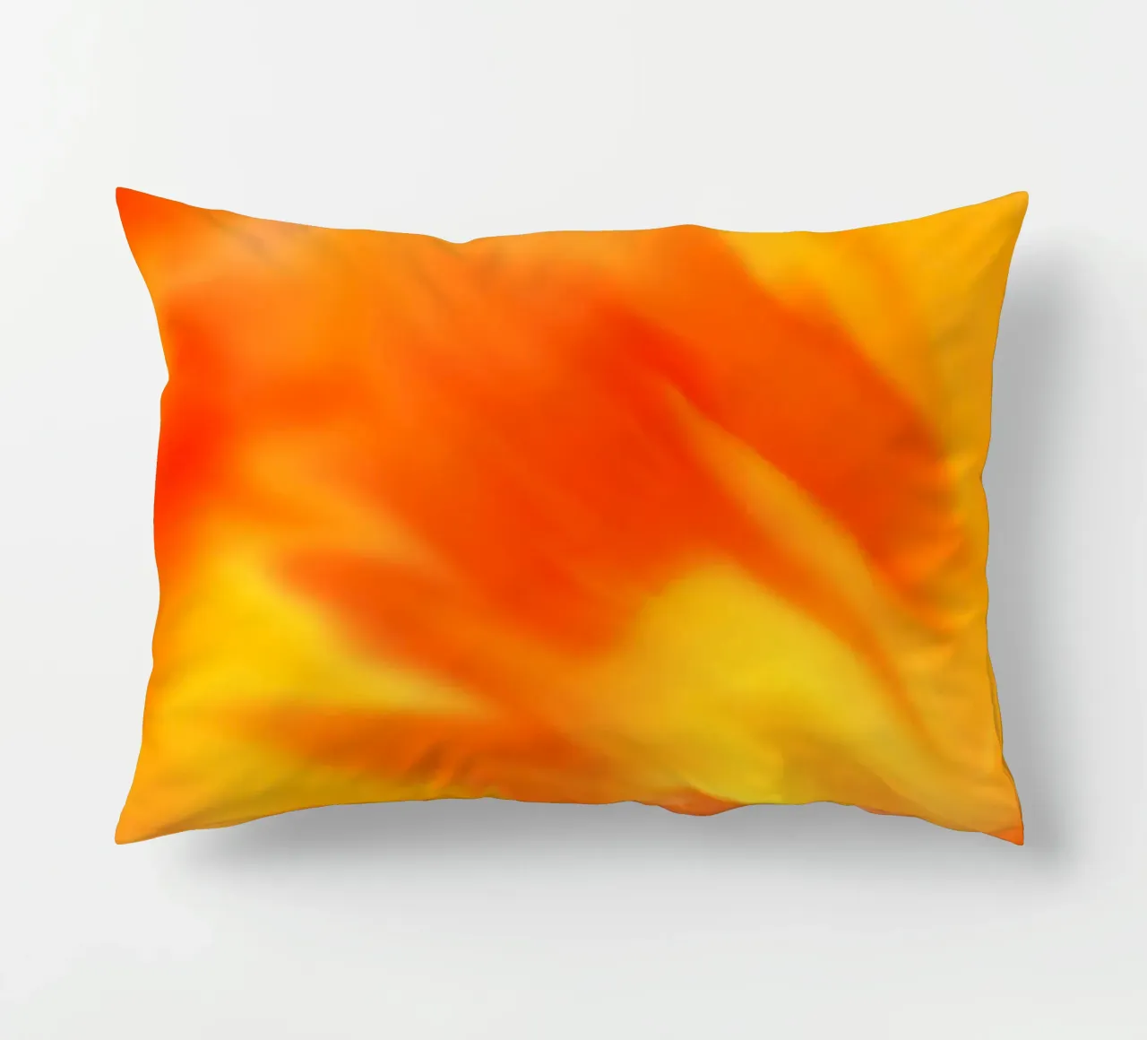 Fiore arancione sfocato simile all'acquerello cuscino da Something for you