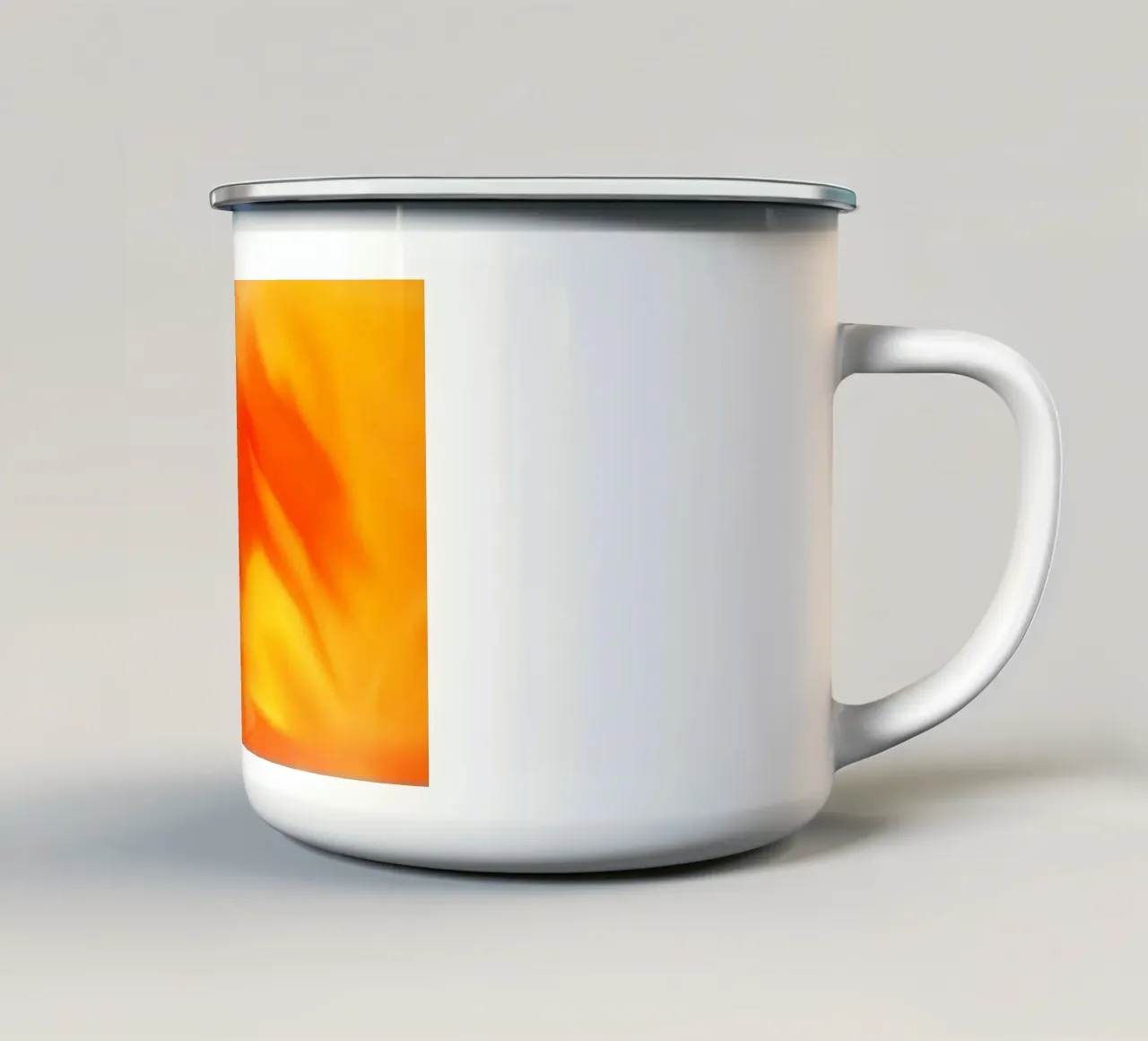Fiore arancione sfocato simile all'acquerello tazza in smalto da Something for you