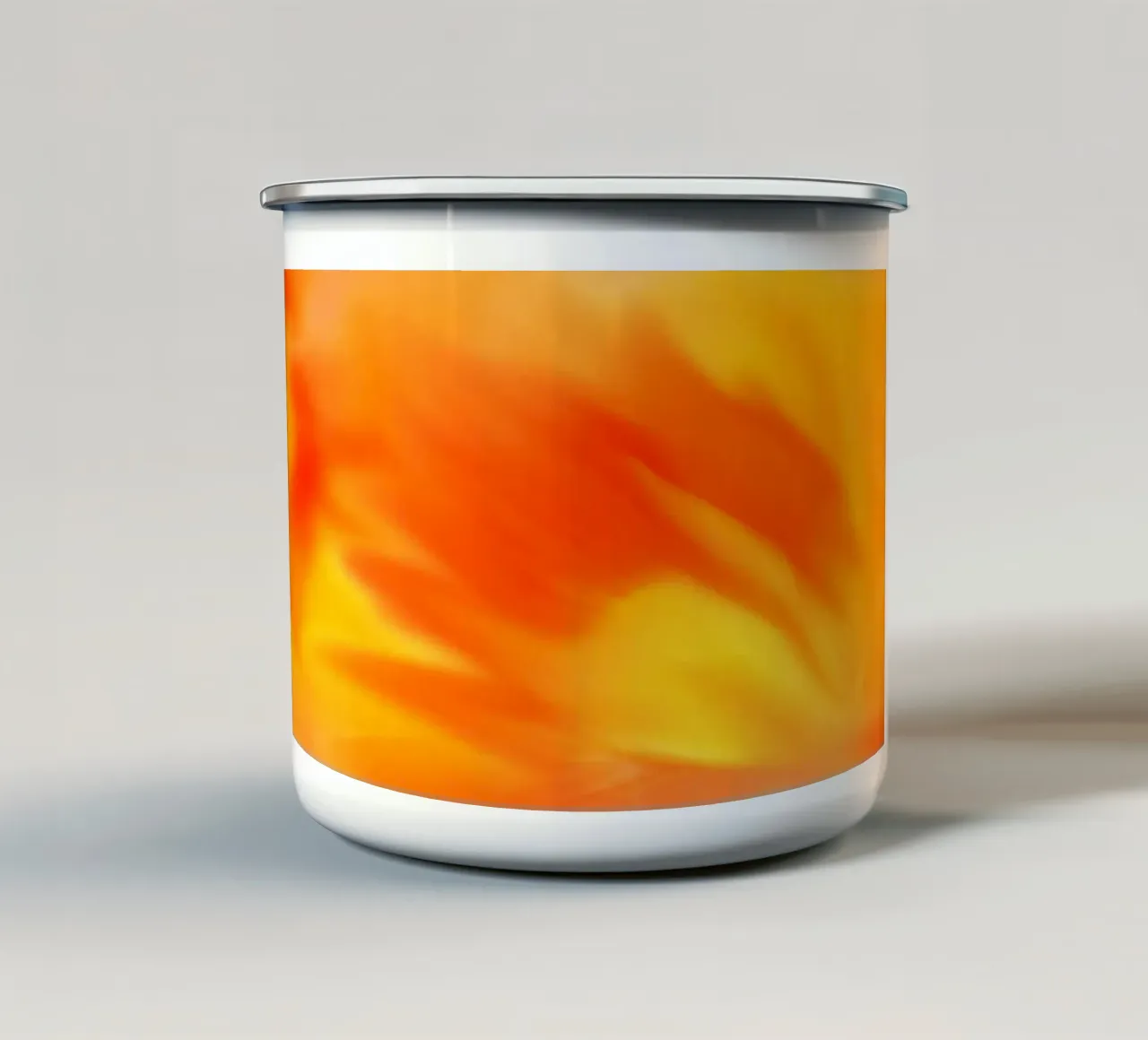Fiore arancione sfocato simile all'acquerello tazza in smalto da Something for you