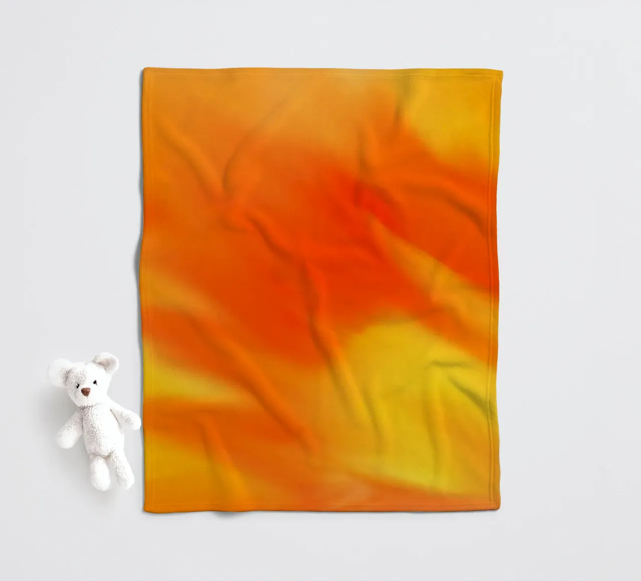 Fiore arancione sfocato simile all'acquerello coperta in pile da Something for you