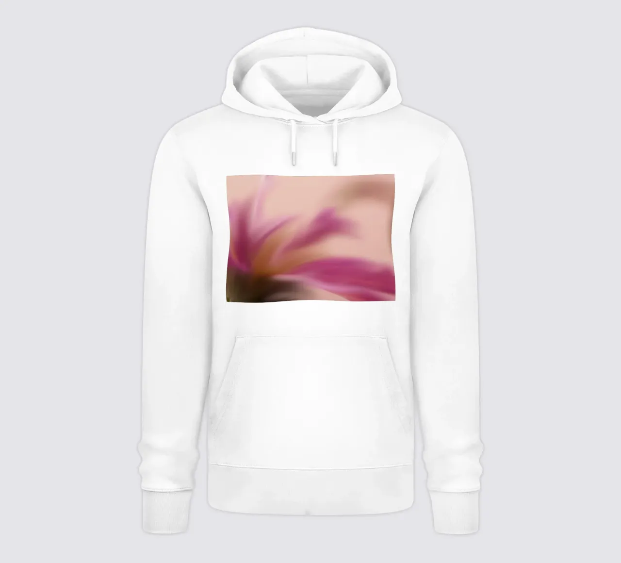 Fiore rosa sfocato, simile all'acquerello felpa con cappuccio da Something for you