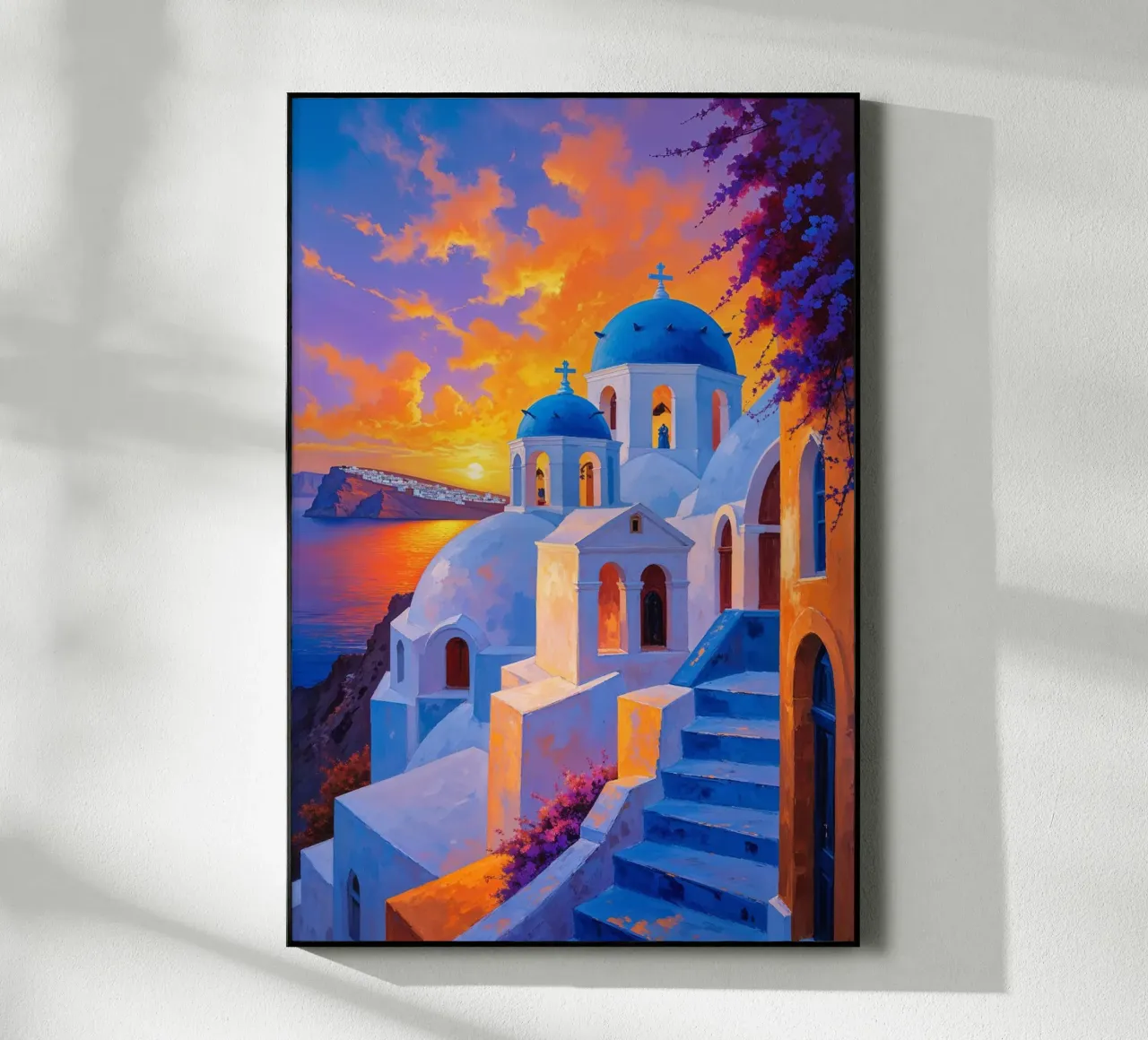 Santorini’s Charm: Sunset and Architecture plexiglass da AlbertKlee