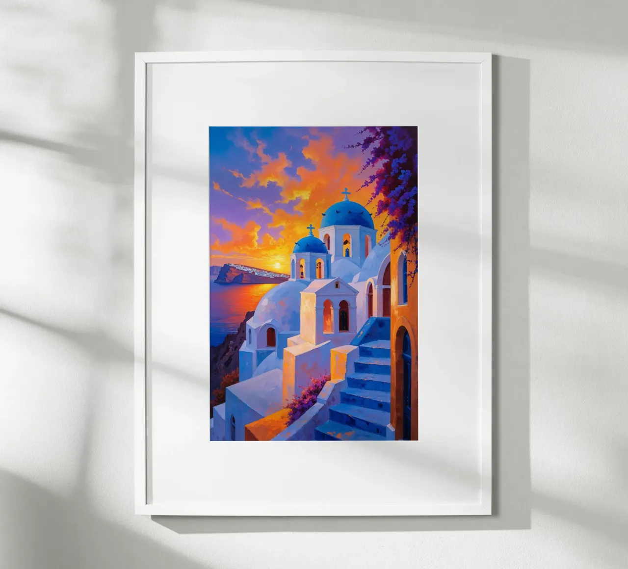 Santorini’s Charm: Sunset and Architecture poster da AlbertKlee